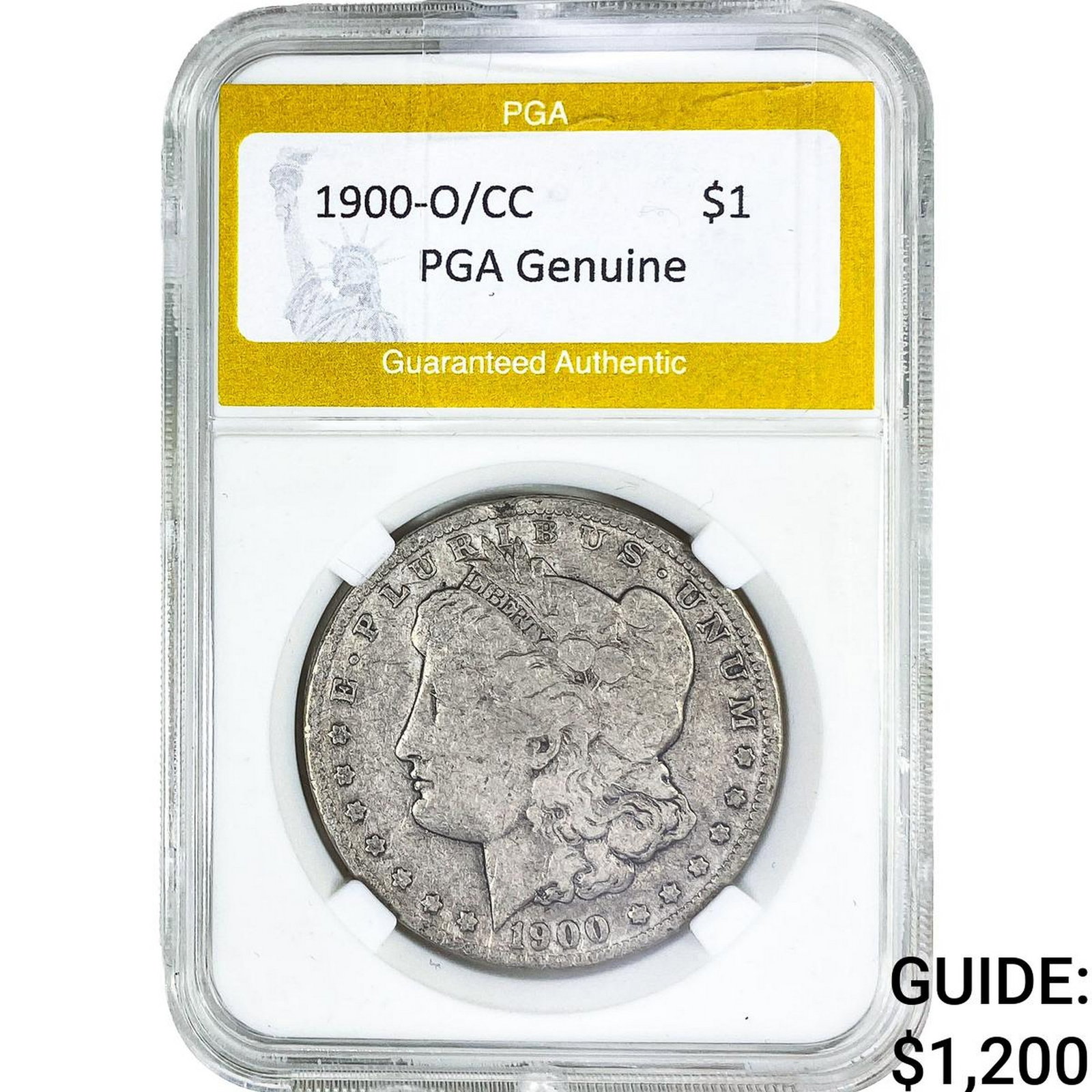 1900-O/CC Morgan Silver Dollar PGA Genuine: 1900-O/CC Morgan Silver Dollar PGA Genuine