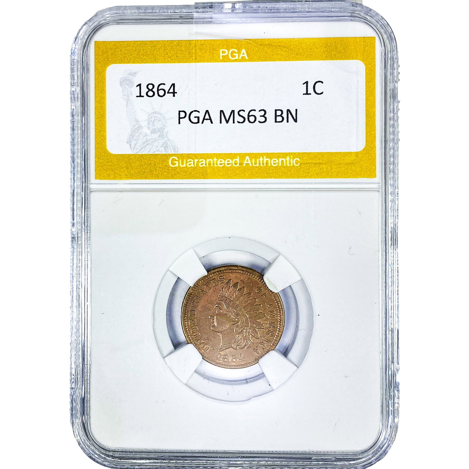 1864 Indian Head Cent PGA MS63BN: 1864 Indian Head Cent PGA MS63BN
