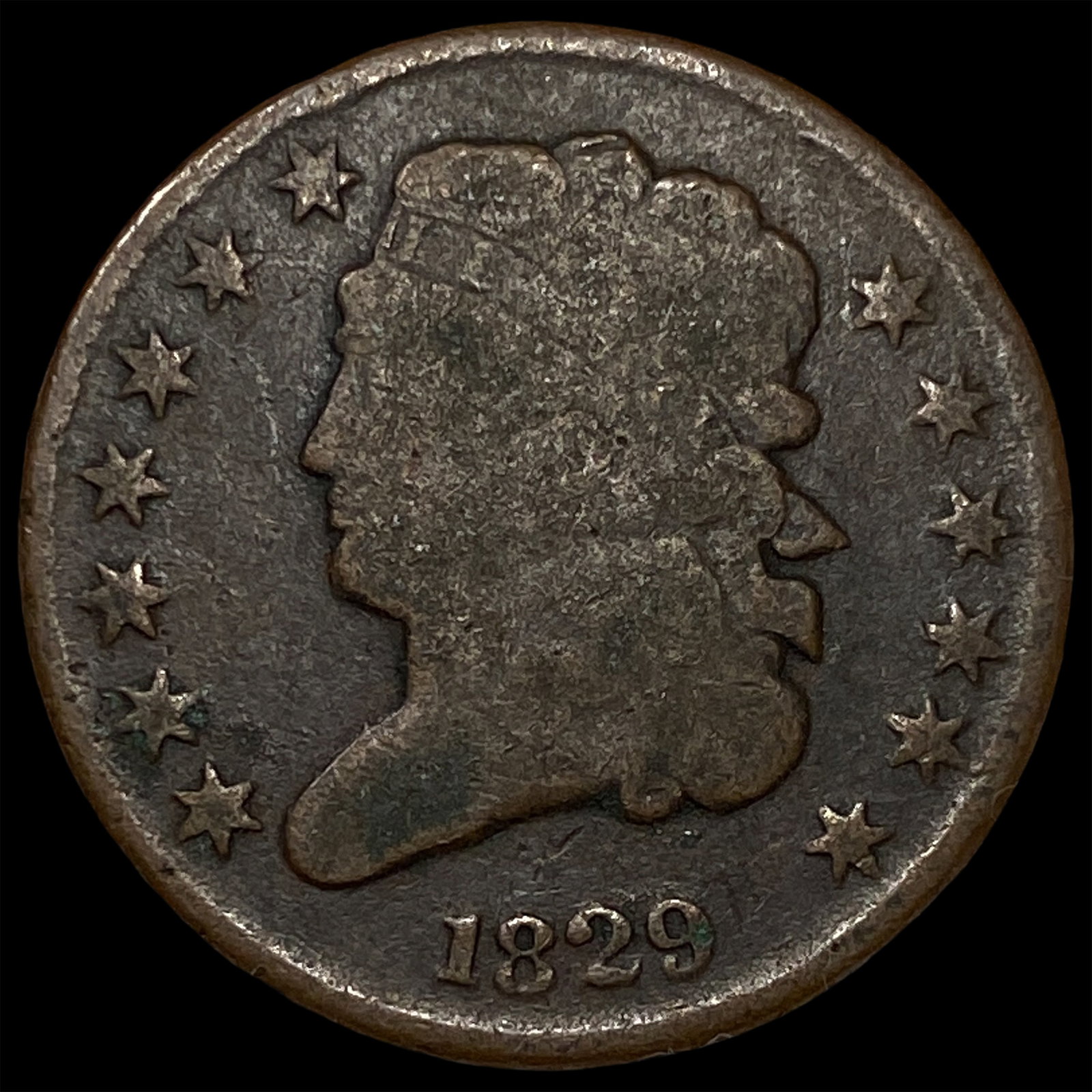 1829 Classic Head Half Cent LIGHTLY CIRCULATED: 1829 Classic Head Half Cent LIGHTLY CIRCULATED