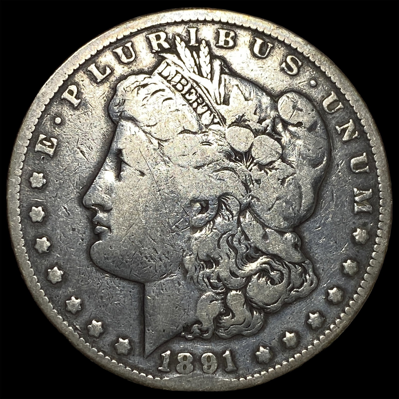 1891-CC Silver Morgan Dollar LIGHTLY CIRCULATED: 1891-CC Silver Morgan Dollar LIGHTLY CIRCULATED