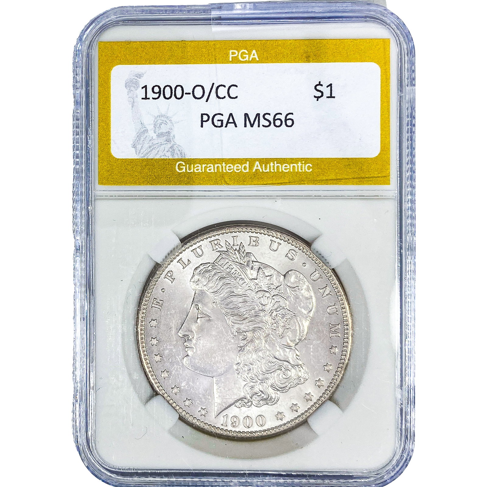 1900-O/CC Morgan Silver Dollar PGA MS66: 1900-O/CC Morgan Silver Dollar PGA MS66
