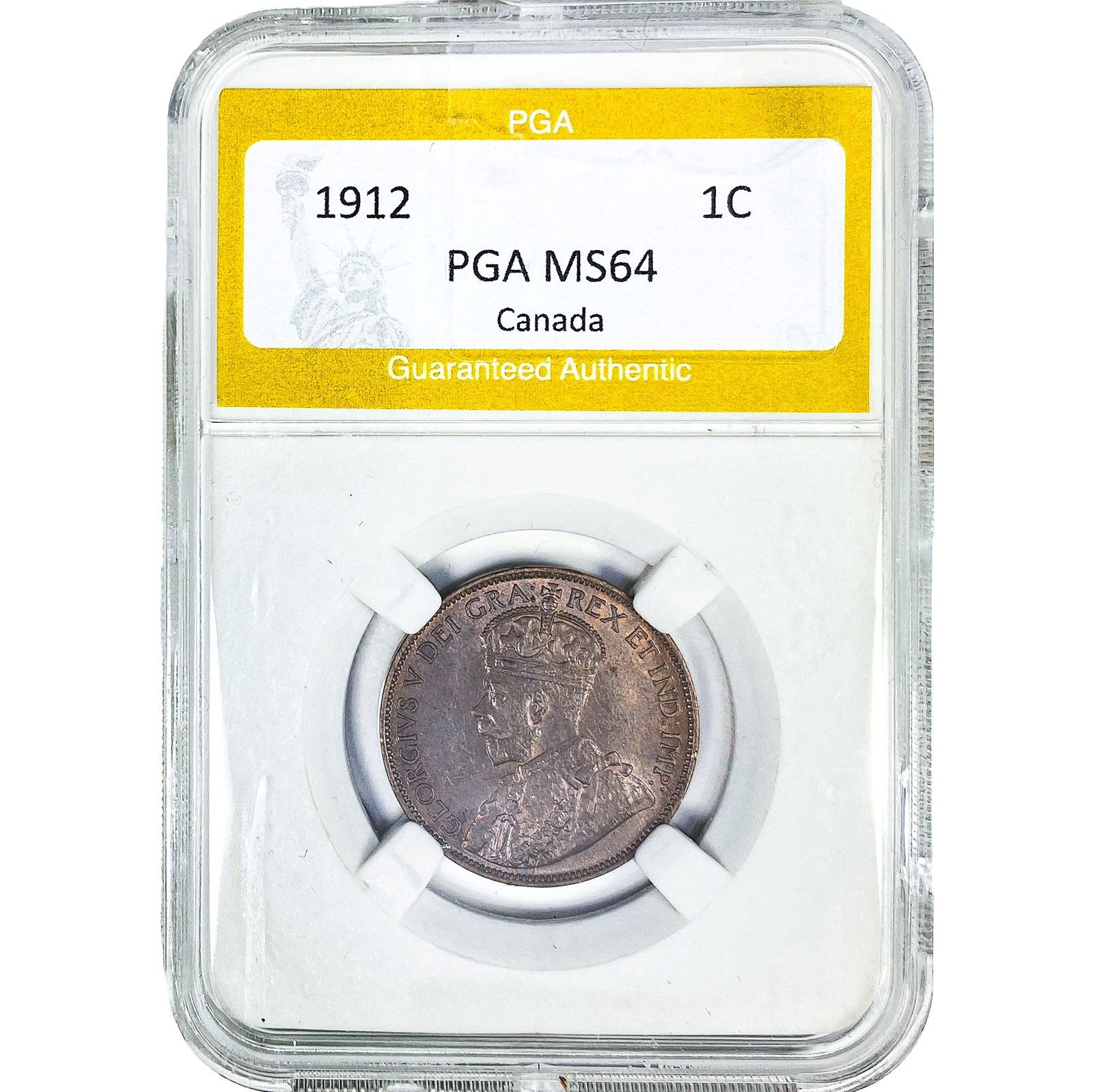 1912 1C Canada PGA MS64: 1912 1C Canada PGA MS64