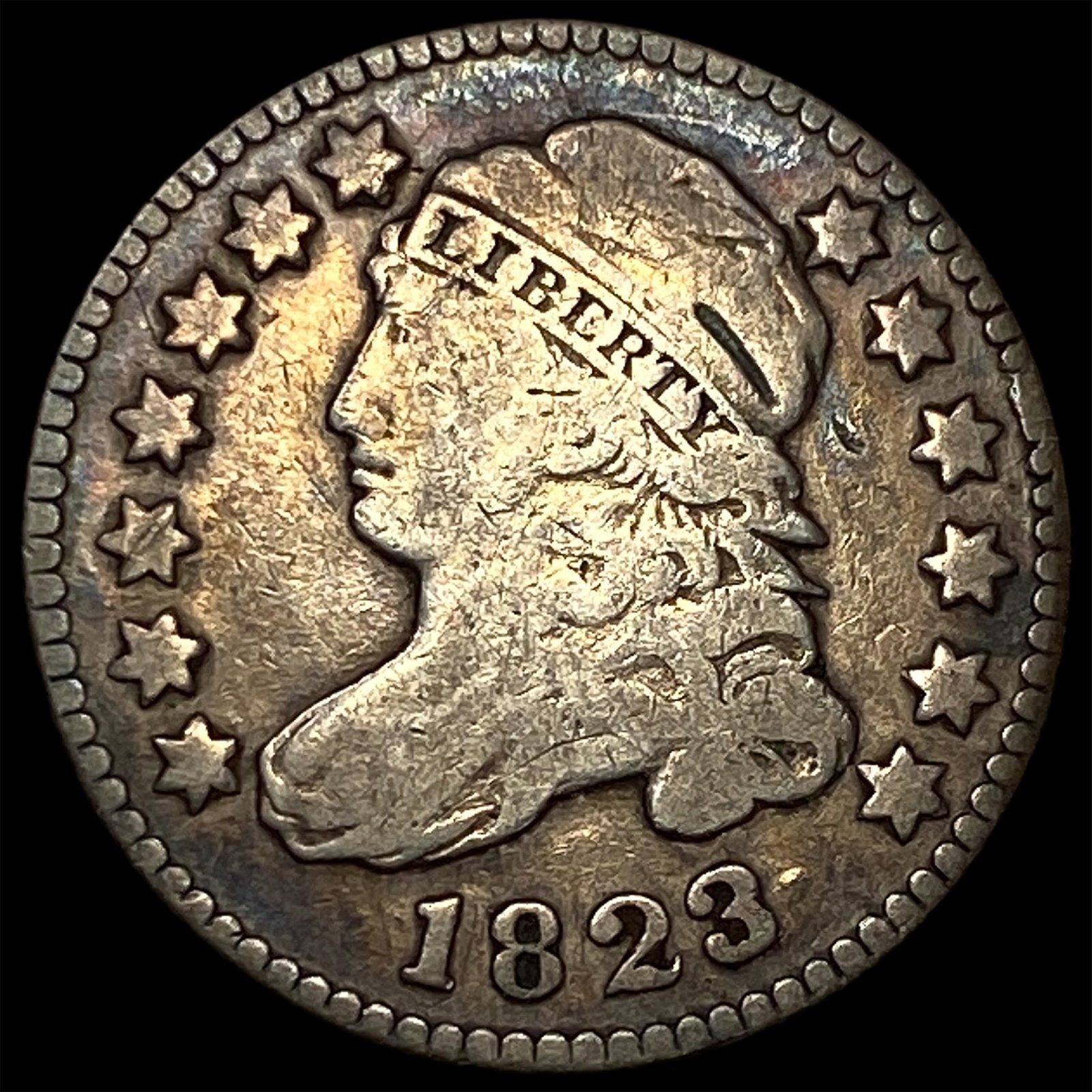 1823 Capped Bust Dime ABOUT UNCIRCULATED (1 of 2)