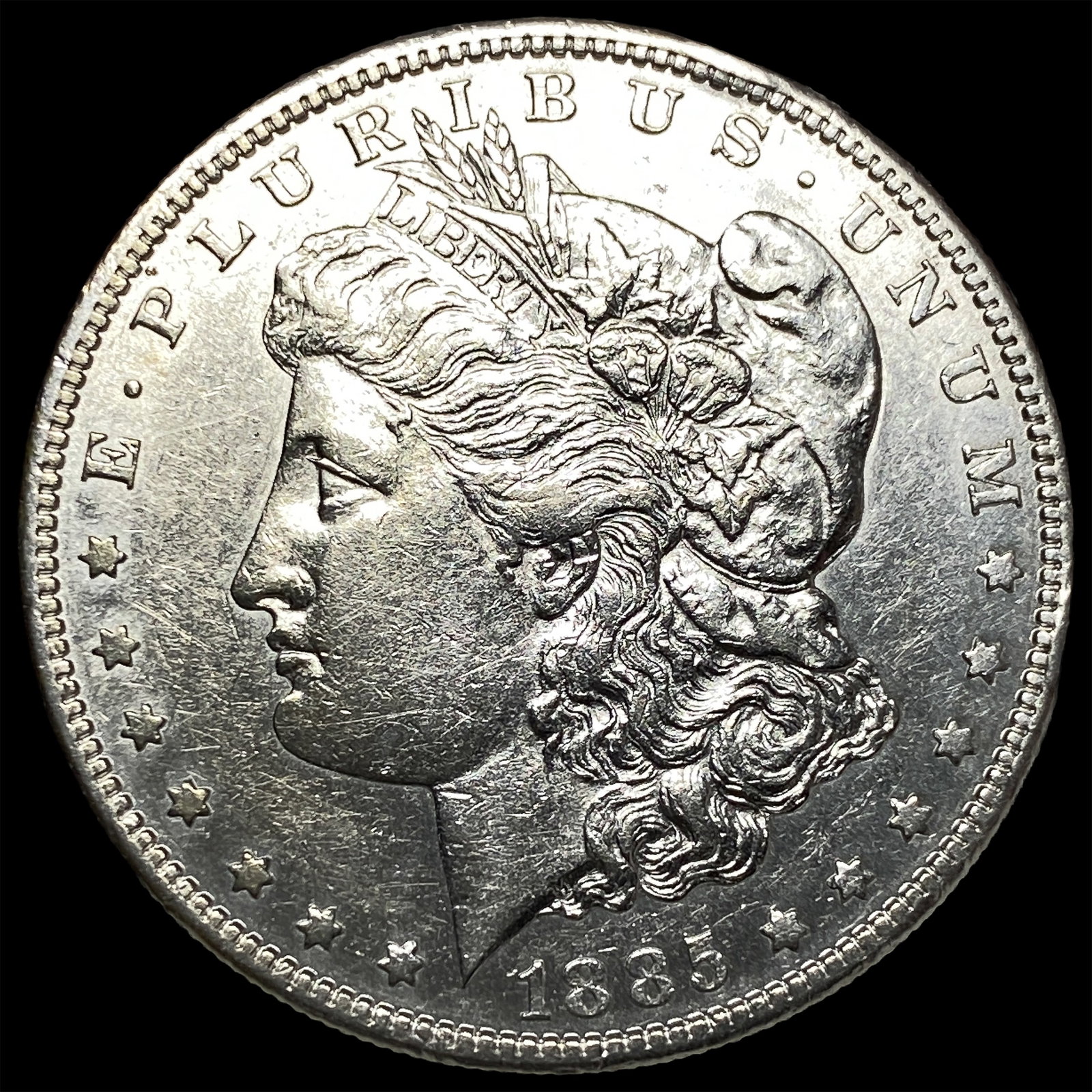 1885-S Silver Morgan Dollar CHOICE AU: 1885-S Silver Morgan Dollar CHOICE AU