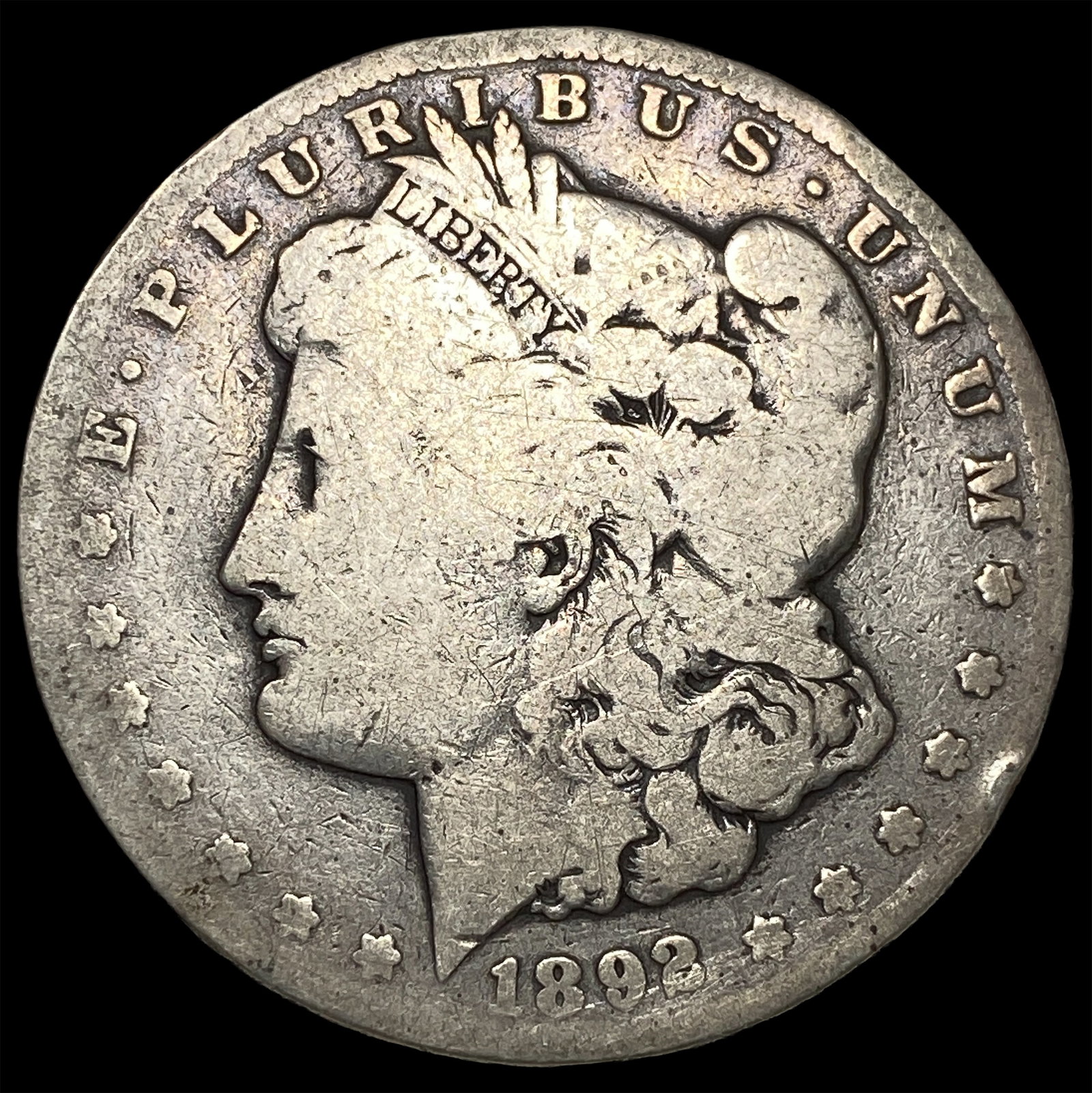 1892-CC Silver Morgan Dollar LIGHTLY CIRCULATED: 1892-CC Silver Morgan Dollar LIGHTLY CIRCULATED