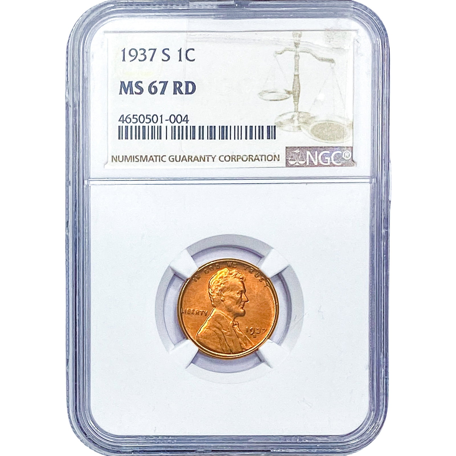 1937-S Wheat Cent NGC MS67 RD (1 of 2)