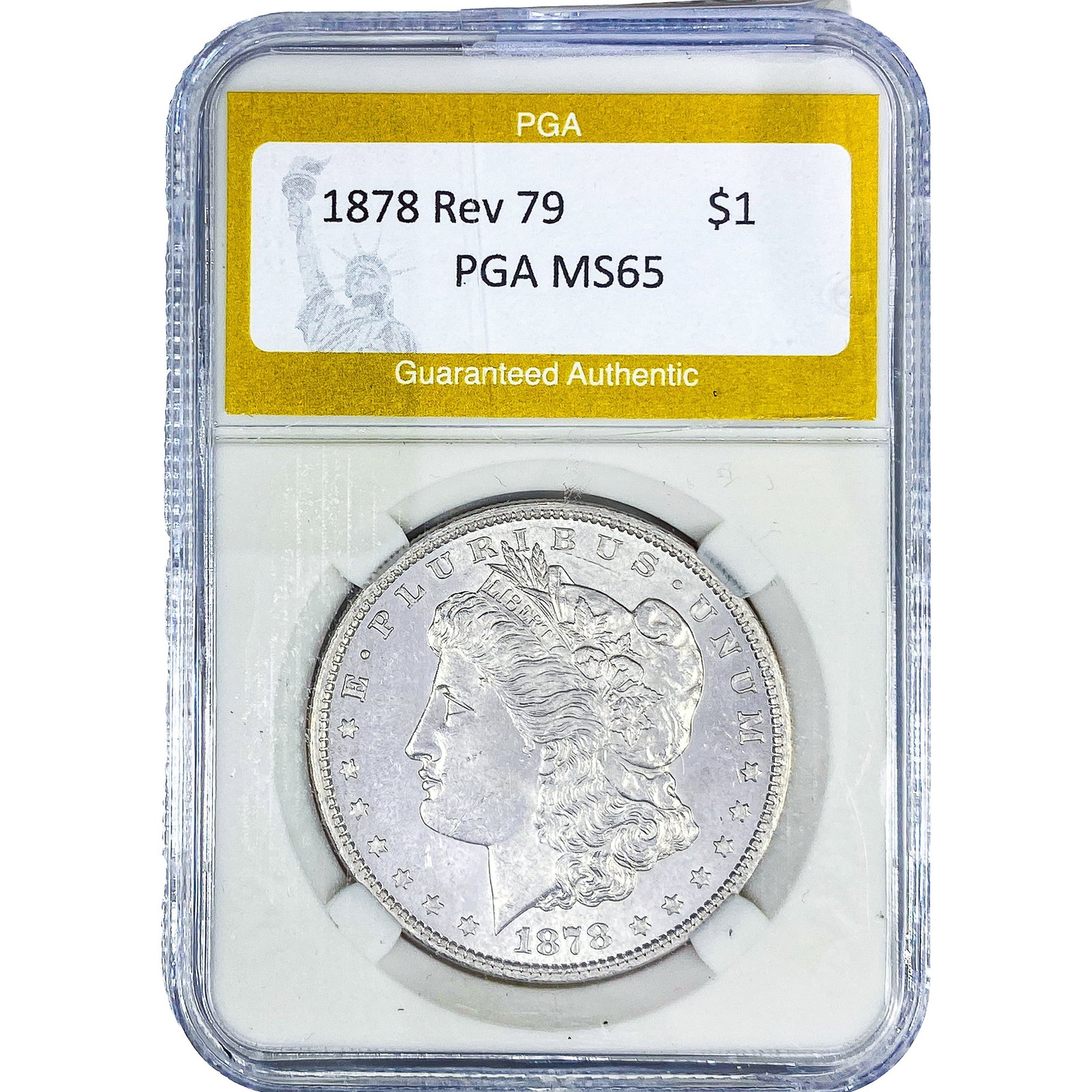1878 Rev 79 Morgan Silver Dollar PGA MS65: 1878 Rev 79 Morgan Silver Dollar PGA MS65