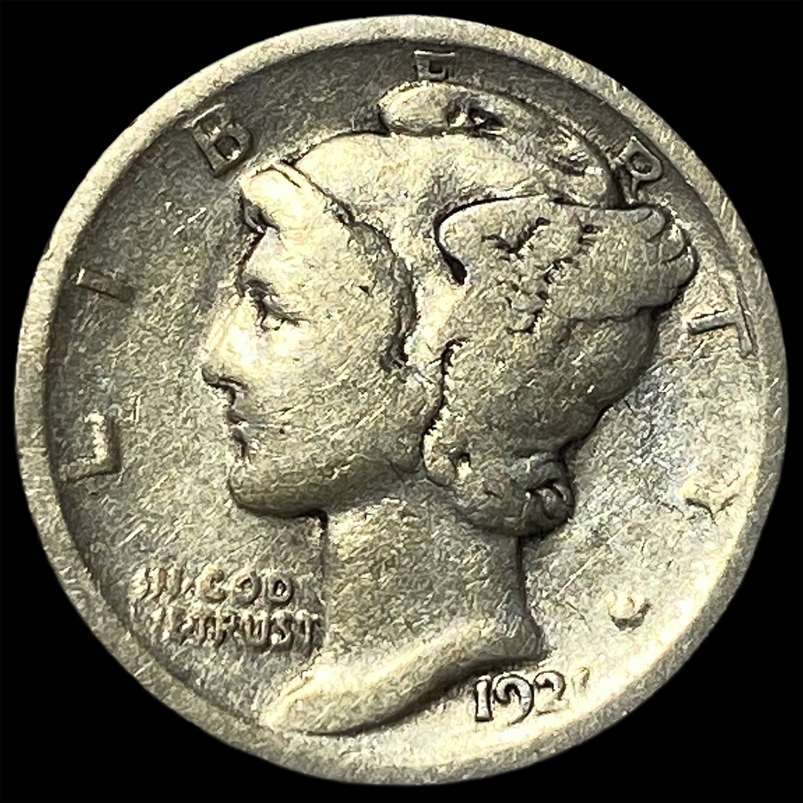1921 Mercury Dime NICELY CIRCULATED: 1921 Mercury Dime NICELY CIRCULATED