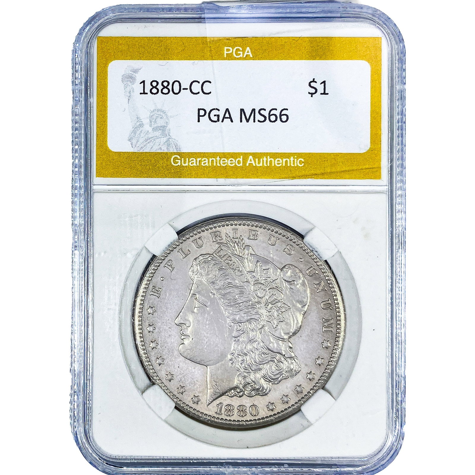 1880-CC Morgan Silver Dollar PGA MS66: 1880-CC Morgan Silver Dollar PGA MS66