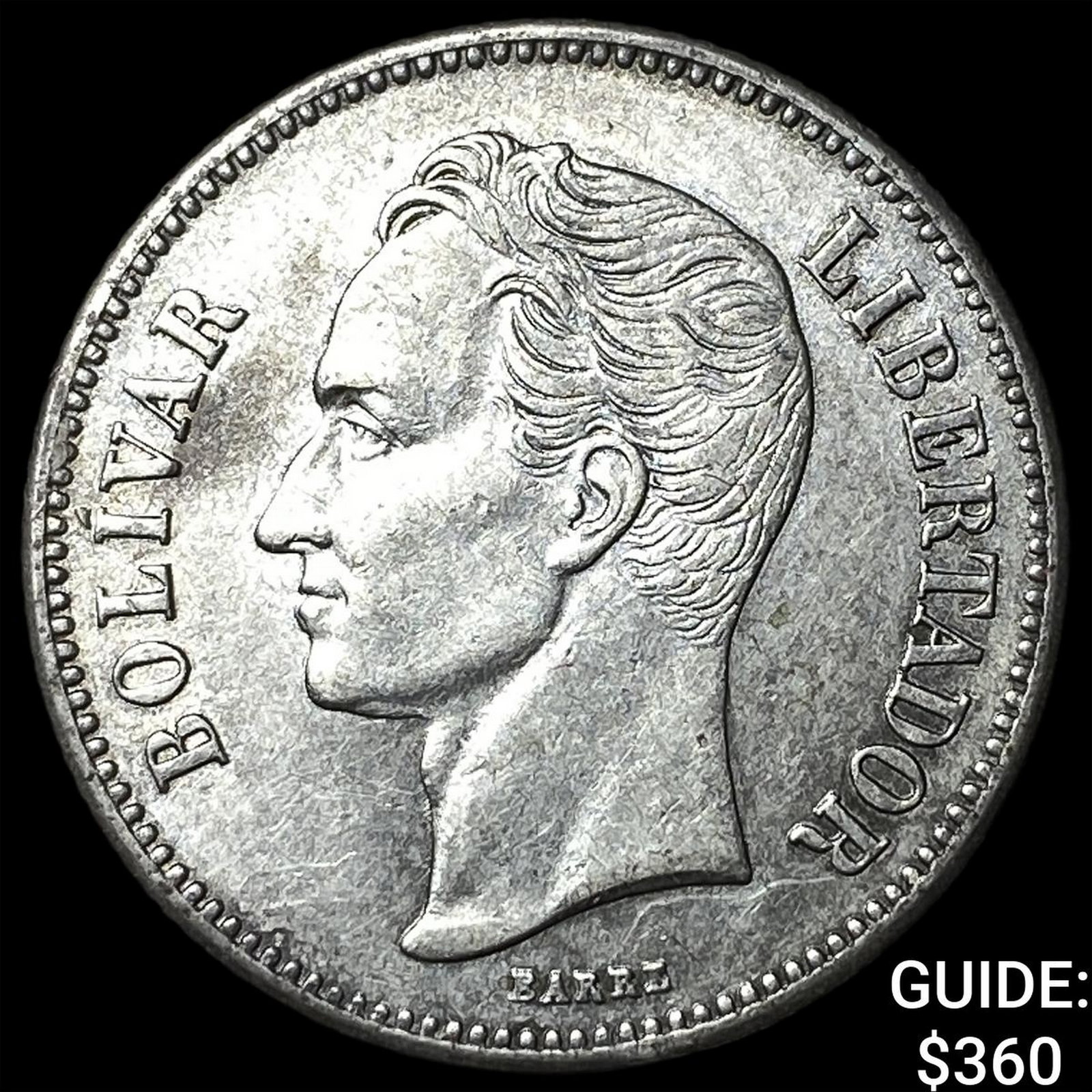 1935 Venezuela Silver 2 Bolivars (1 of 2)