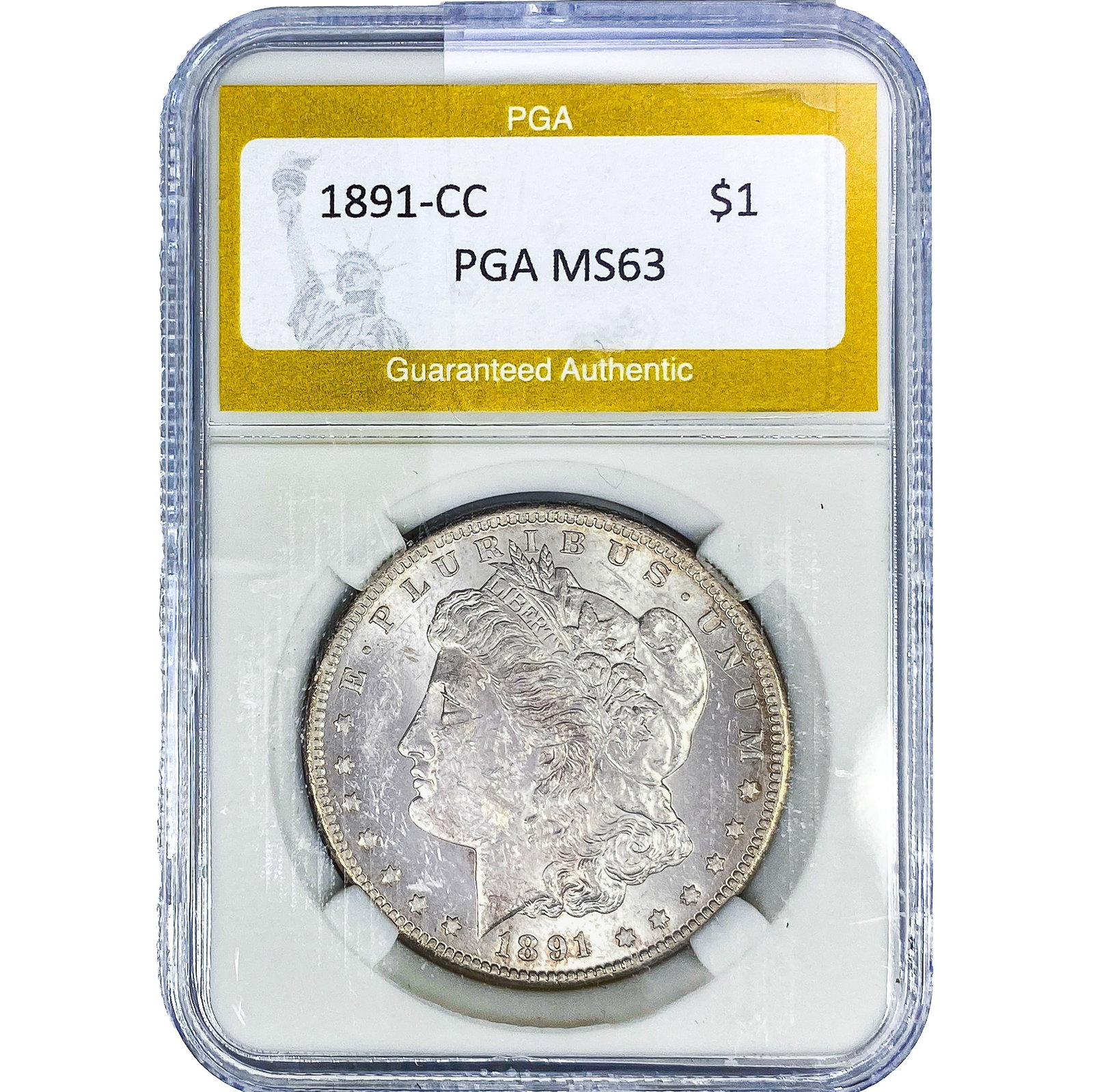 1891-CC Morgan Silver Dollar PGA MS63 (1 of 2)