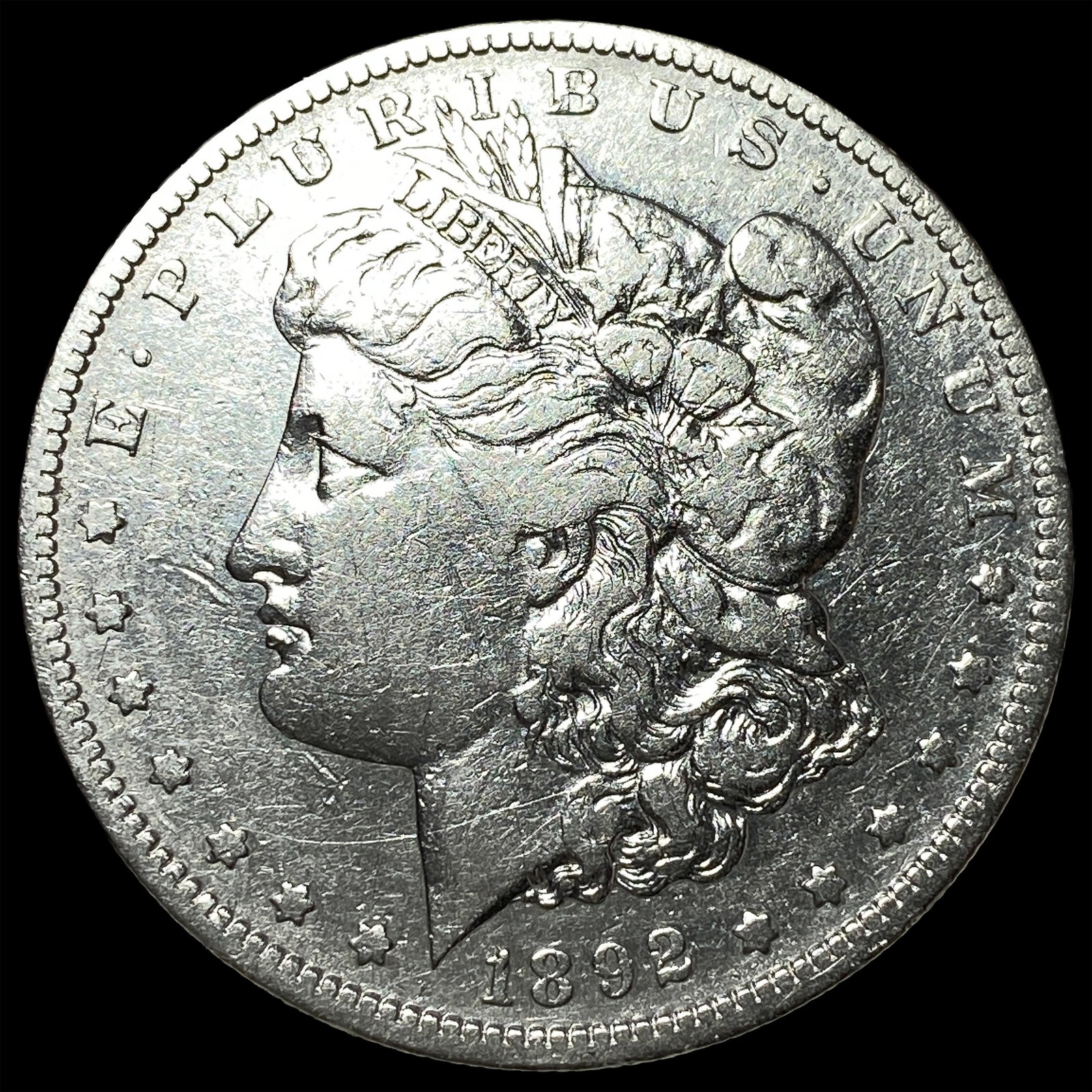 1892-S Silver Morgan Dollar CLOSELY UNCIRCULATED: 1892-S Silver Morgan Dollar CLOSELY UNCIRCULATED