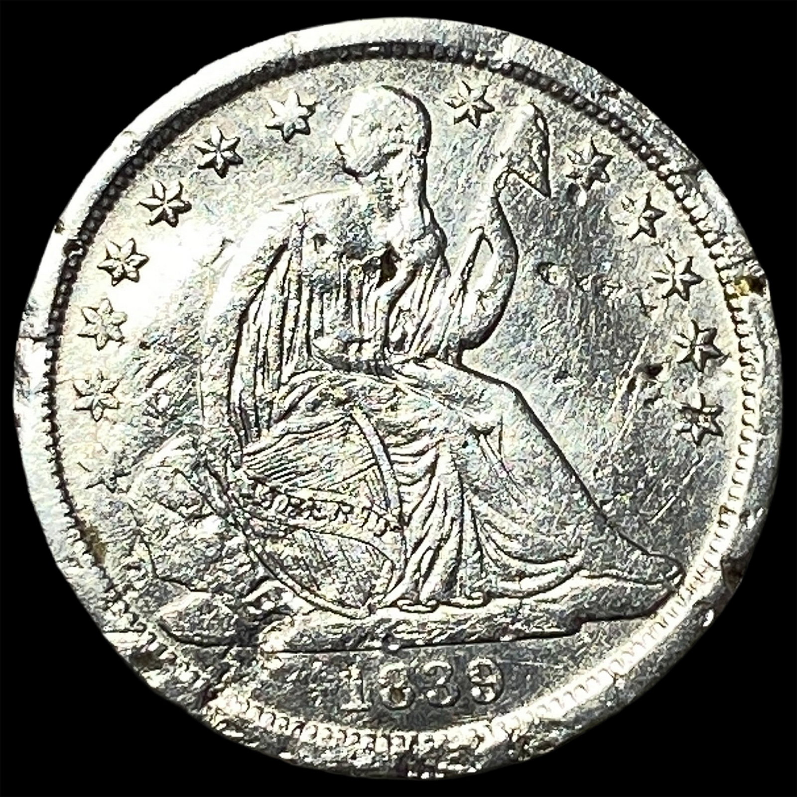 1839 Silver Seated Liberty Dime HIGH GRADE: 1839 Silver Seated Liberty Dime HIGH GRADE