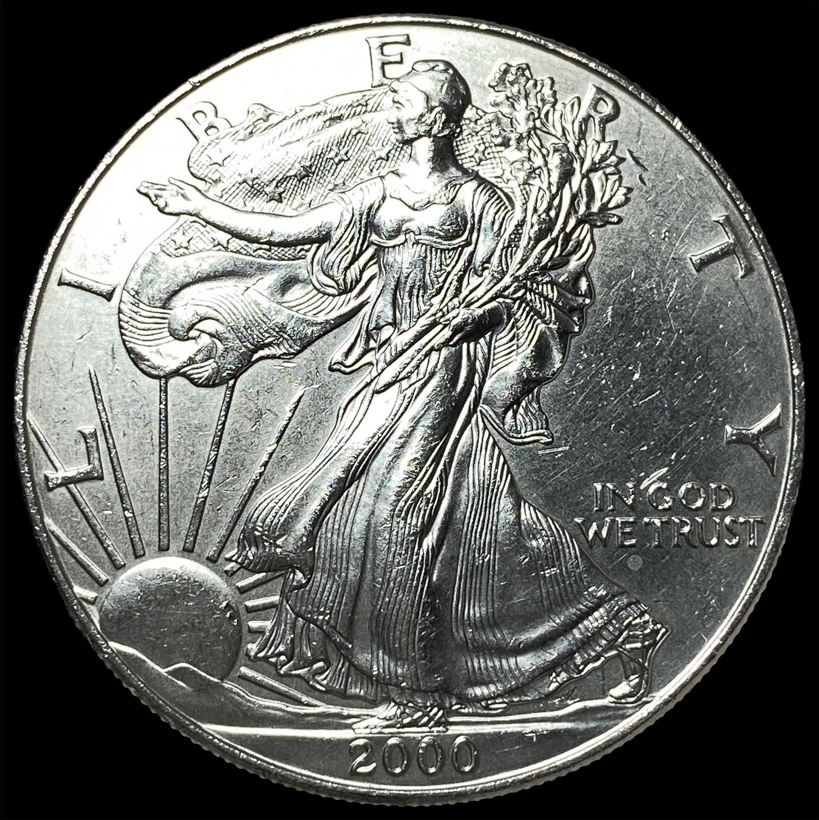 2000 1 oz Silver American Eagle $1 GEM BU: 2000 1 oz Silver American Eagle $1 GEM BU