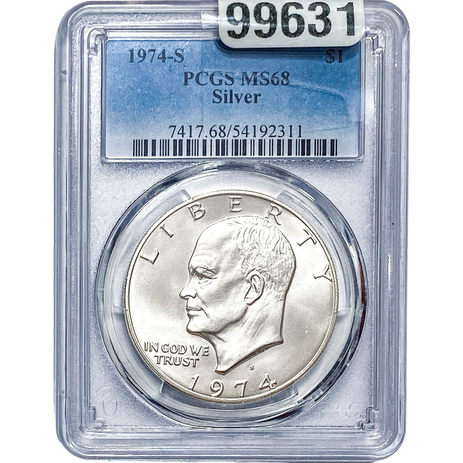 1974-S Eisenhower Dollar PCGS MS68 Silver: 1974-S Eisenhower Dollar PCGS MS68 Silver