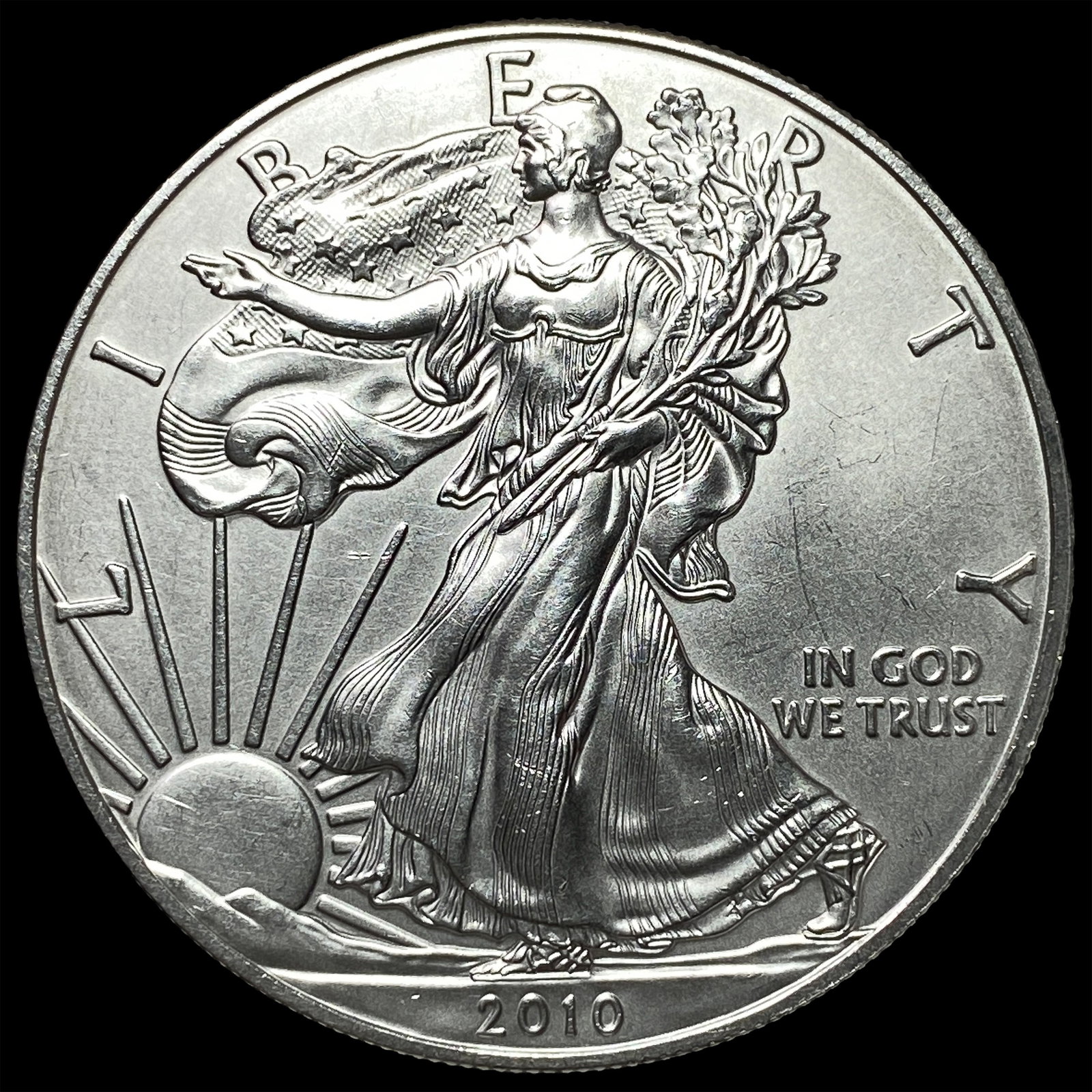 2010 1 oz Silver American Eagle $1 SUPERB GEM BU: 2010 1 oz Silver American Eagle $1 SUPERB GEM BU