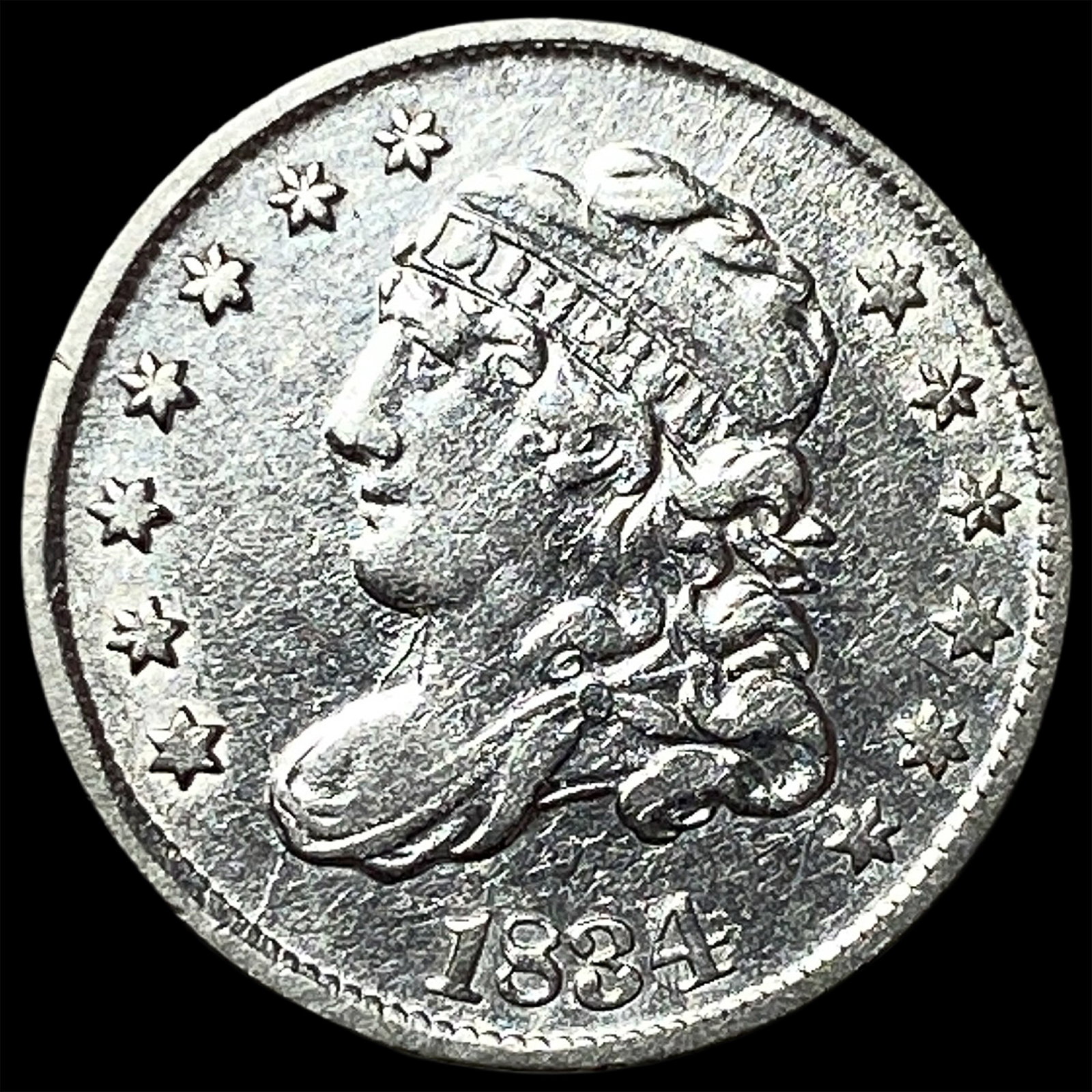 1834 Capped Bust Half Dime UNCIRCULATED: 1834 Capped Bust Half Dime UNCIRCULATED