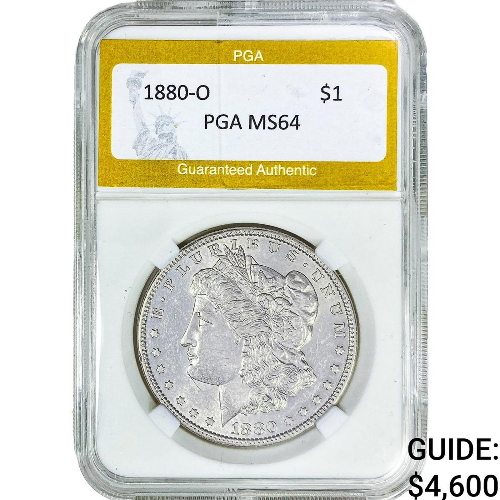 1880-O Morgan Silver Dollar PGA MS64: 1880-O Morgan Silver Dollar PGA MS64