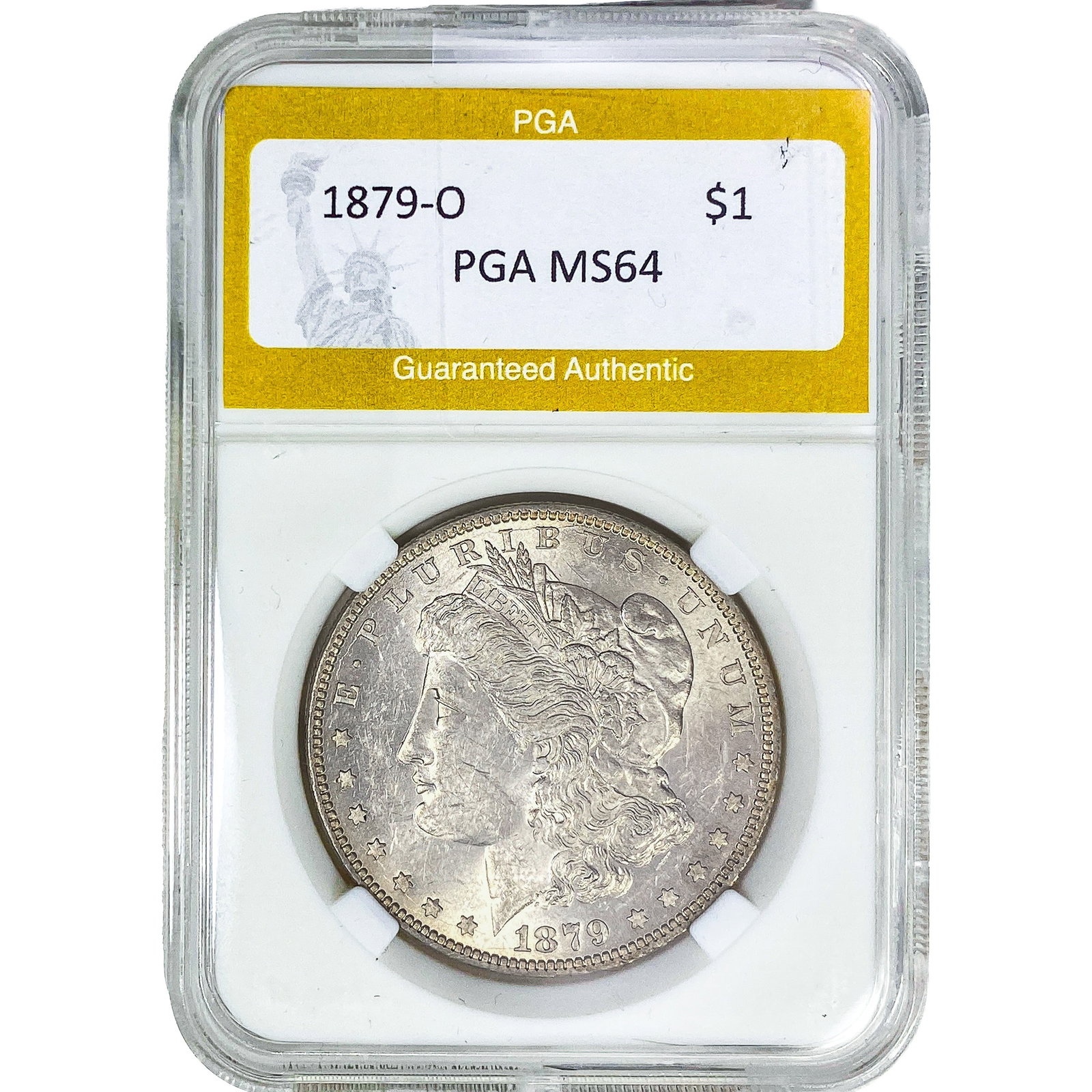 1879-O Morgan Silver Dollar PGA MS64: 1879-O Morgan Silver Dollar PGA MS64
