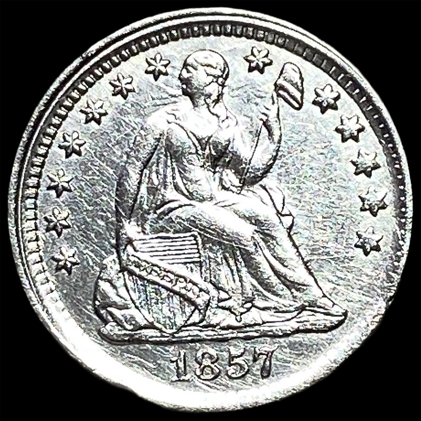 1857 Silver Half Dime CHOICE BU: 1857 Silver Half Dime CHOICE BU