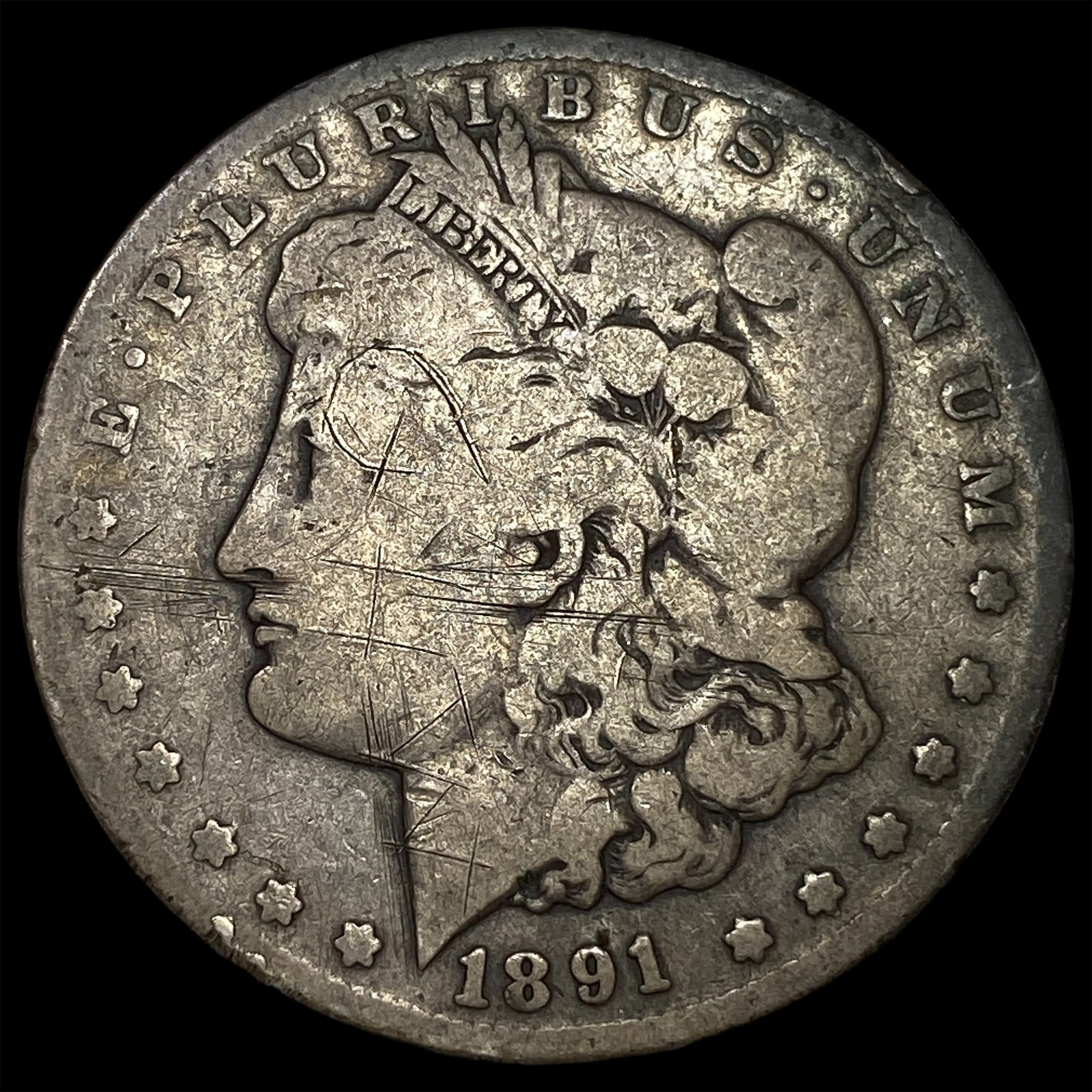 1891-CC Silver Morgan Dollar NICELY CIRCULATED: 1891-CC Silver Morgan Dollar NICELY CIRCULATED
