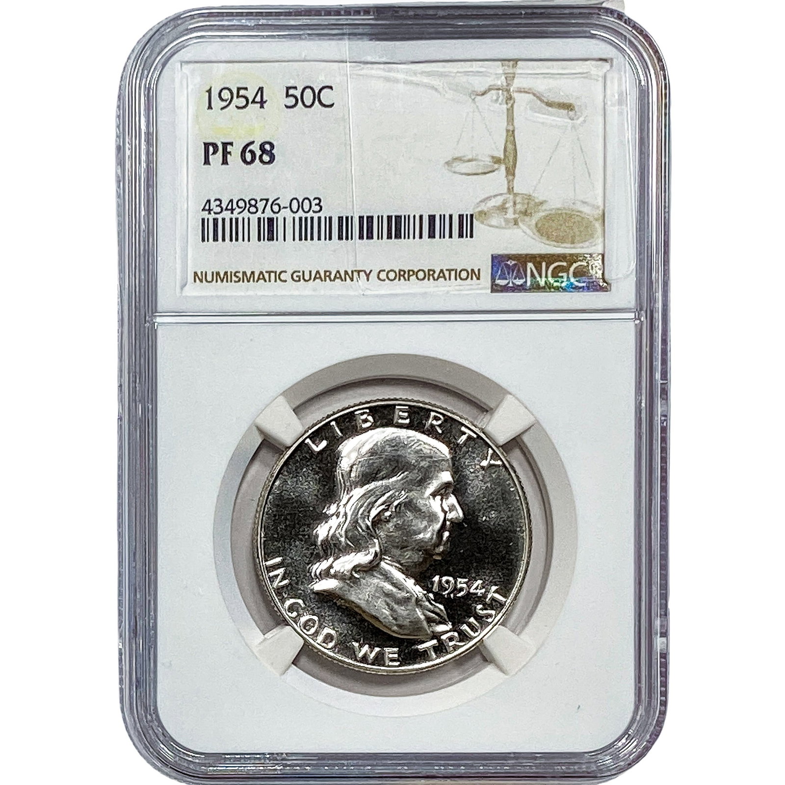 1954 Franklin Half Dollar NGC PF68 (1 of 2)