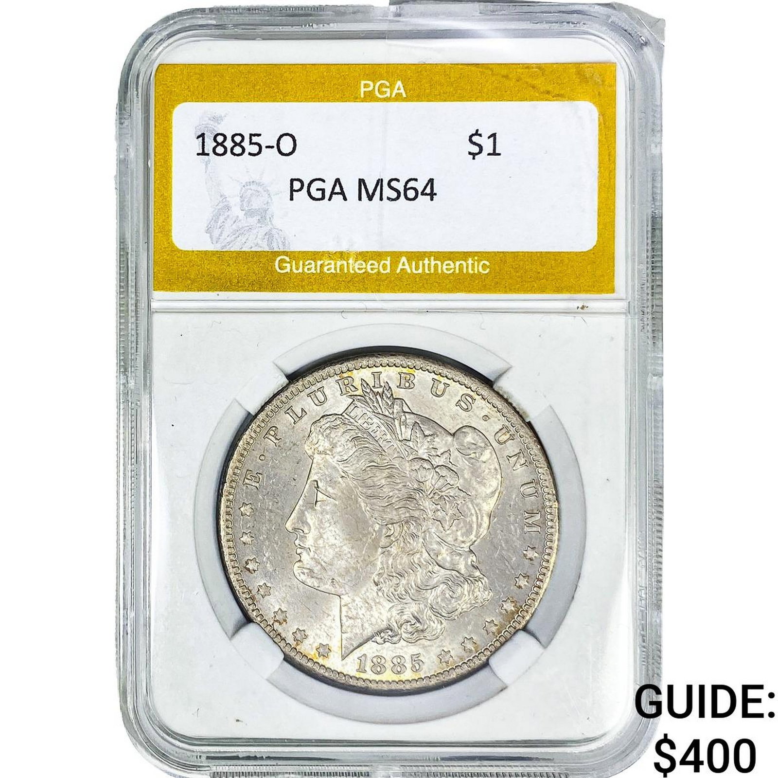 1885-O Morgan Silver Dollar PGA MS64: 1885-O Morgan Silver Dollar PGA MS64