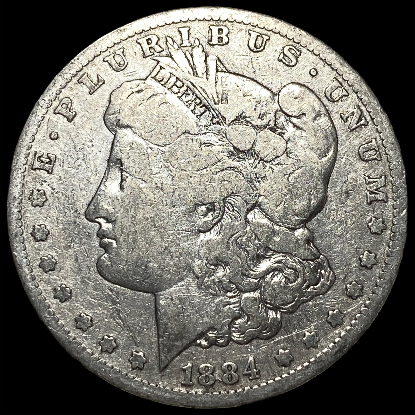 1884-S Silver Morgan Dollar LIGHTLY CIRCULATED: 1884-S Silver Morgan Dollar LIGHTLY CIRCULATED