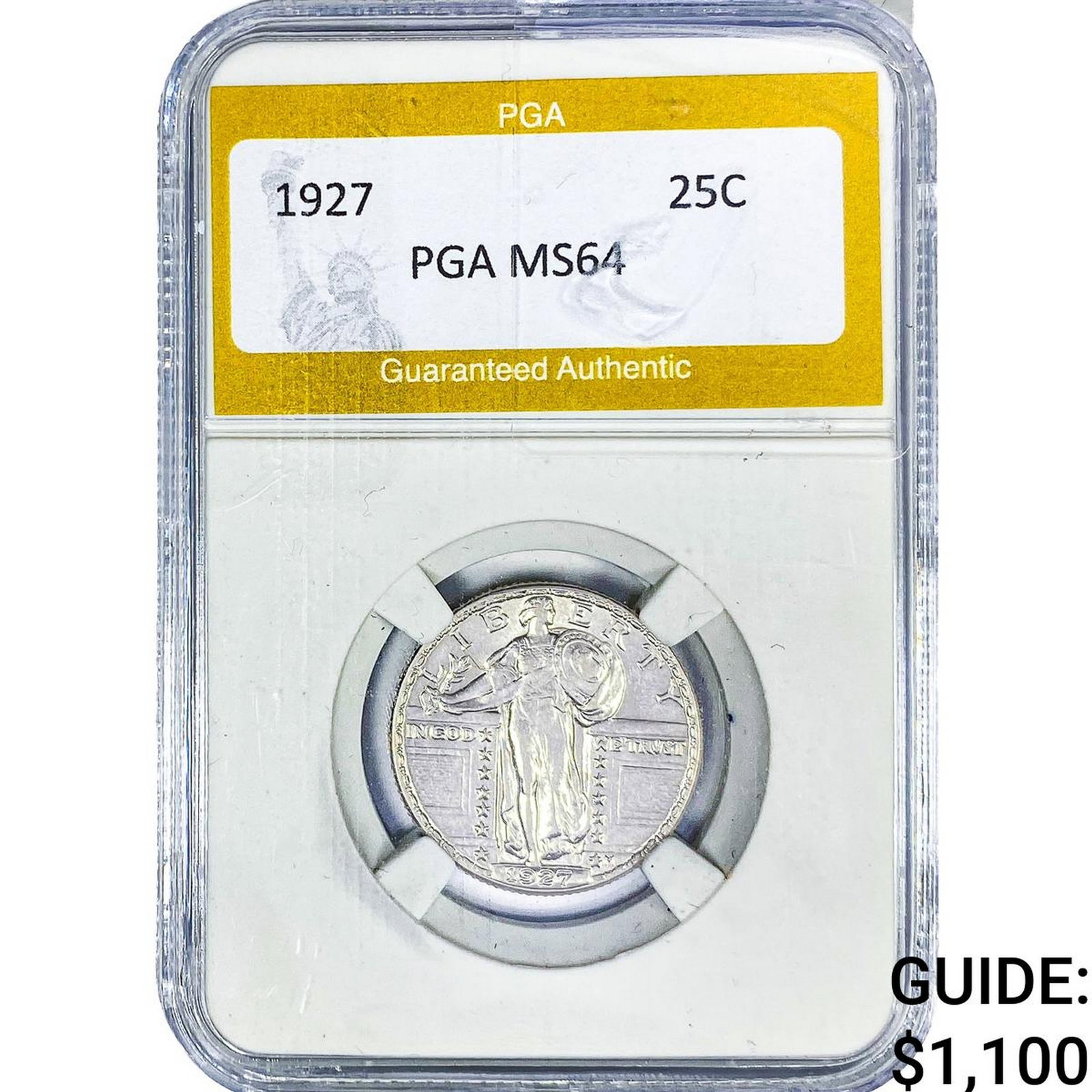 1927 Standing Liberty Quarter PGA MS64: 1927 Standing Liberty Quarter PGA MS64