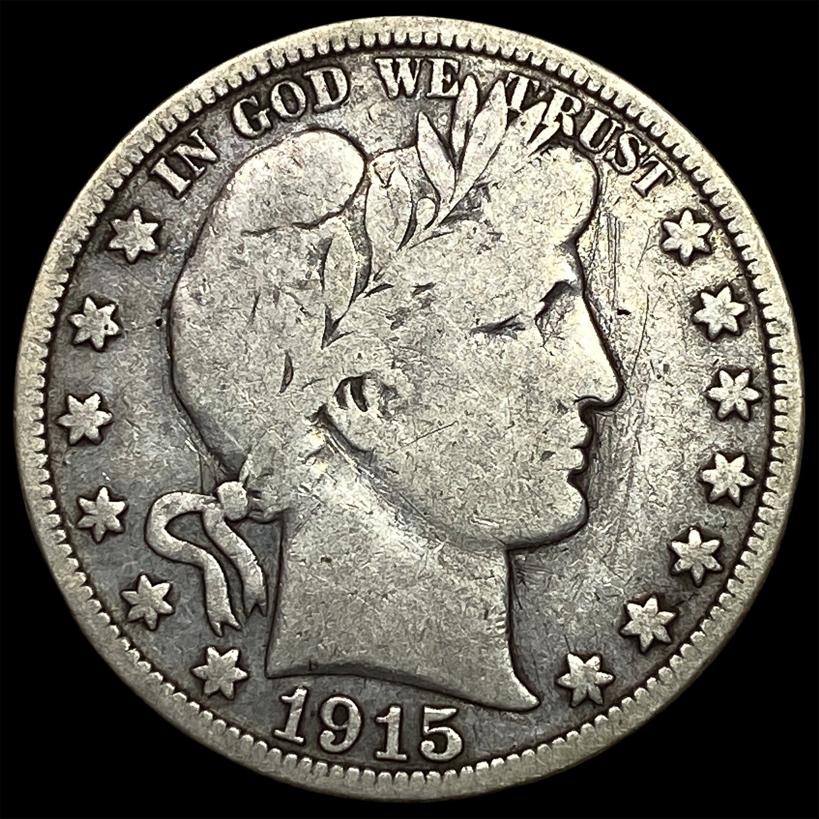 1915 Silver Barber Half Dollar ABOUT UNCIRCULATED: 1915 Silver Barber Half Dollar ABOUT UNCIRCULATED