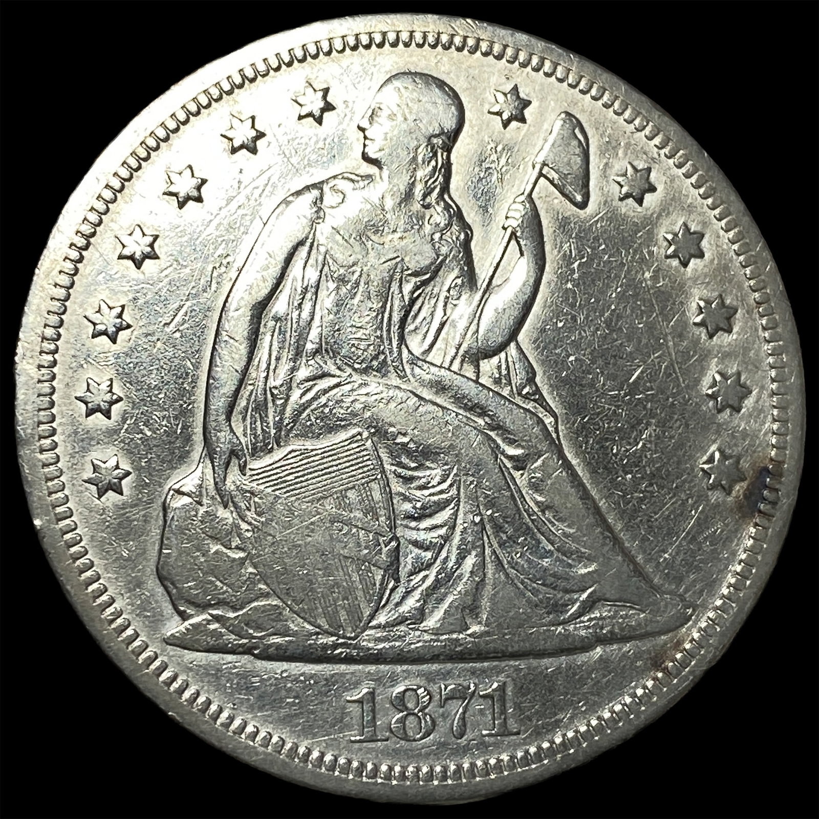 1871 Silver Dollar NEARLY UNCIRCULATED (1 of 2)