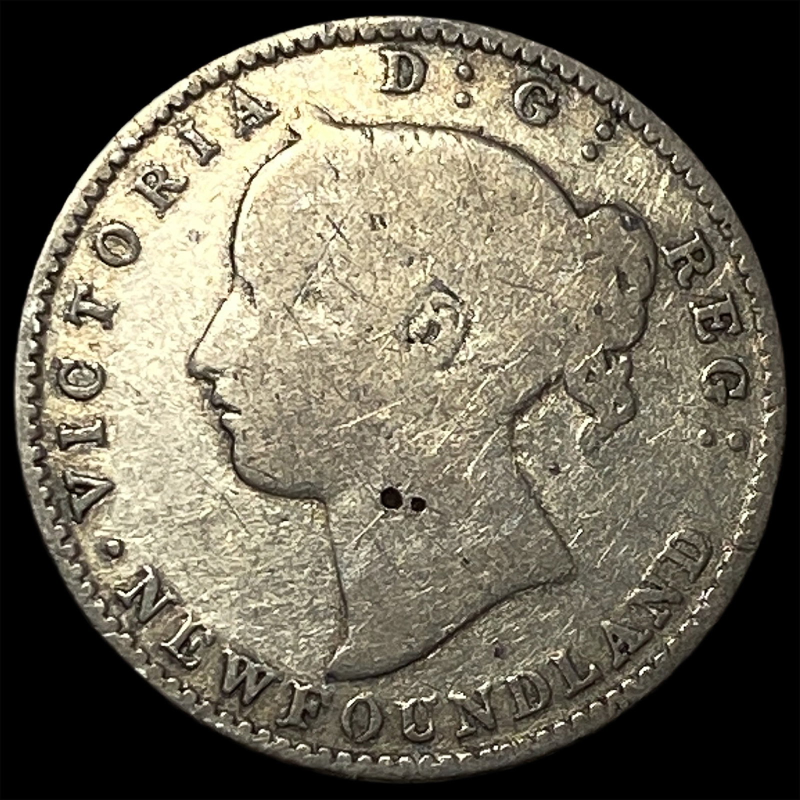 1873 Newfoundland Silver 10 Cents LIGHTLY CIRCULATED: 1873 Newfoundland Silver 10 Cents LIGHTLY CIRCULATED