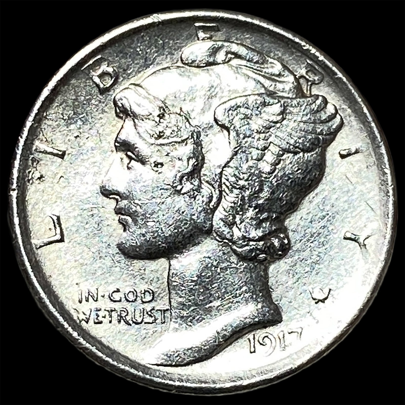 1917 Mercury Dime CLOSELY UNCIRCULATED: 1917 Mercury Dime CLOSELY UNCIRCULATED