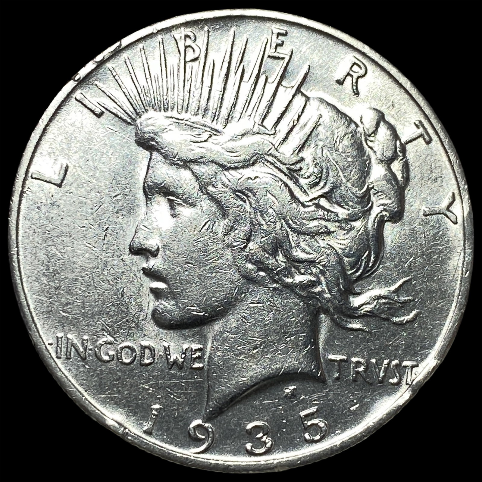 1935-S Silver Peace Dollar CLOSELY UNCIRCULATED: 1935-S Silver Peace Dollar CLOSELY UNCIRCULATED