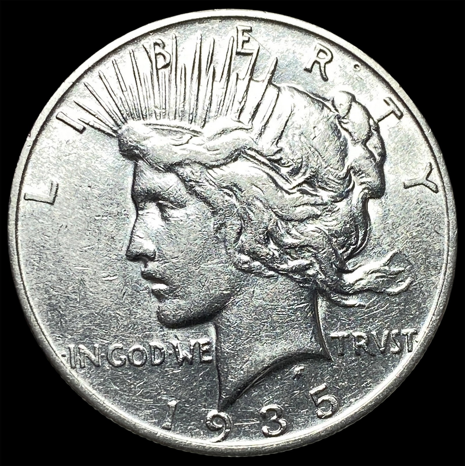 1935-S Silver Peace Dollar CLOSELY UNCIRCULATED: 1935-S Silver Peace Dollar CLOSELY UNCIRCULATED