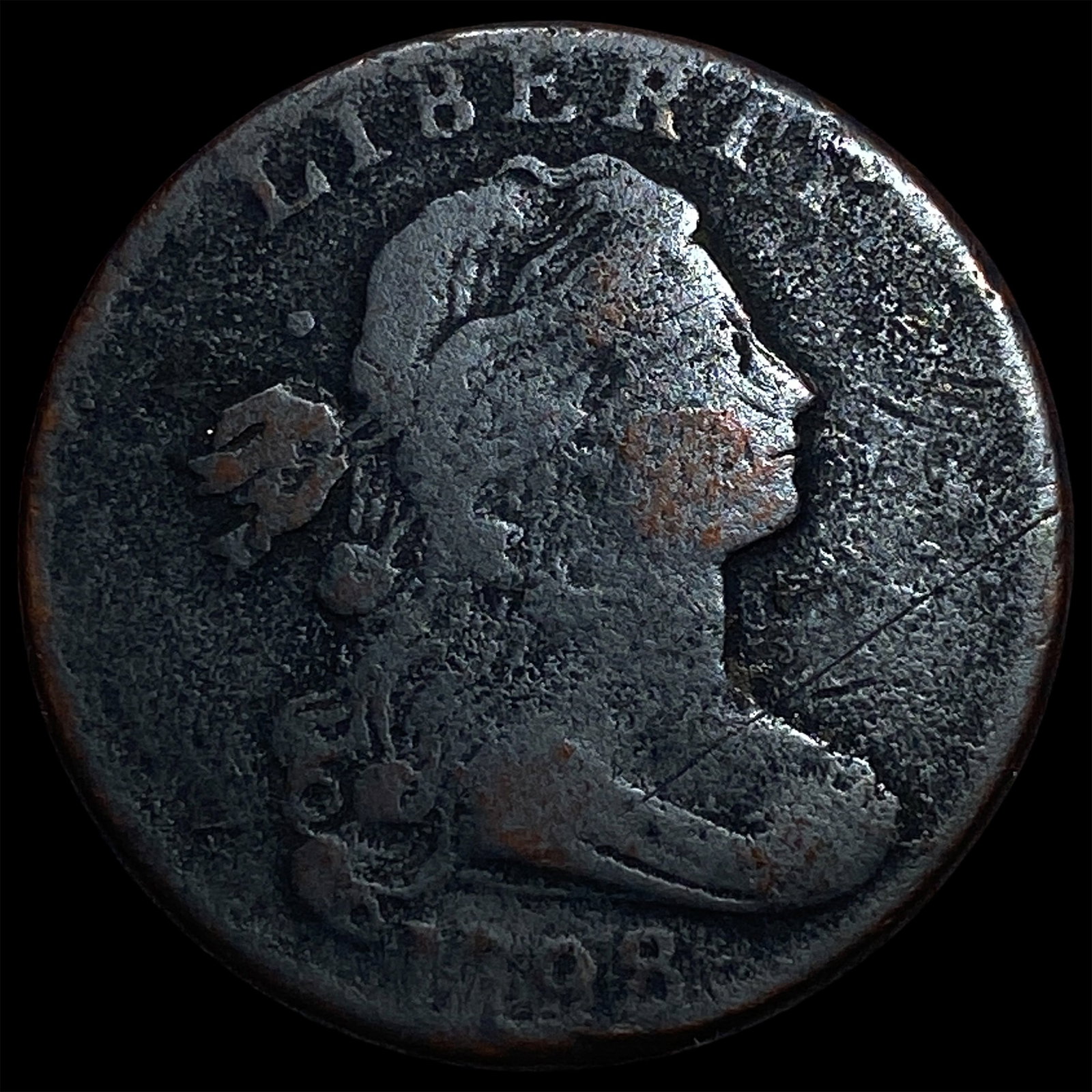 1798/7 Draped Bust Large Cent HIGH GRADE: 1798/7 Draped Bust Large Cent HIGH GRADE