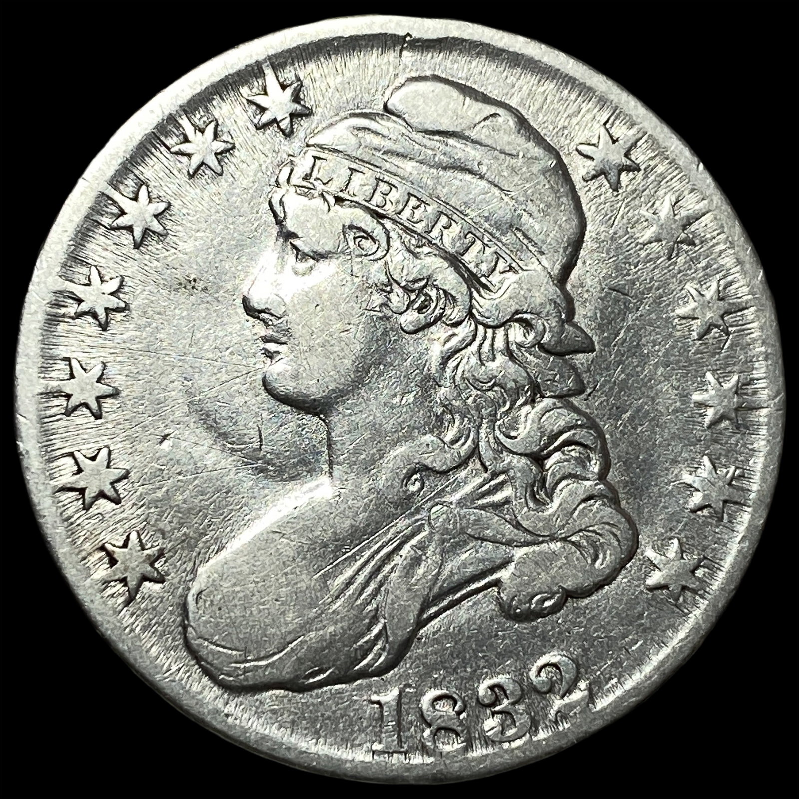 1832 Capped Bust Half Dollar CLOSELY UNCIRCULATED: 1832 Capped Bust Half Dollar CLOSELY UNCIRCULATED