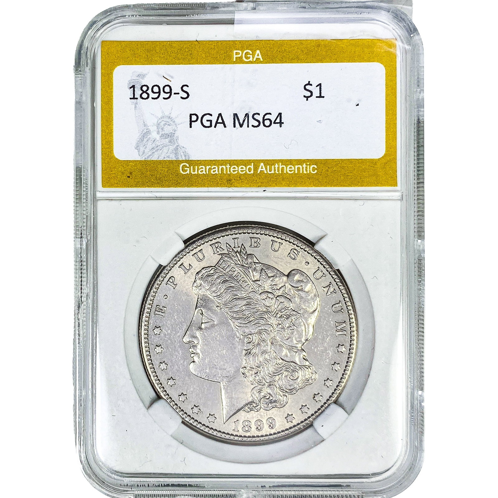 1899-S Morgan Silver Dollar PGA MS64: 1899-S Morgan Silver Dollar PGA MS64