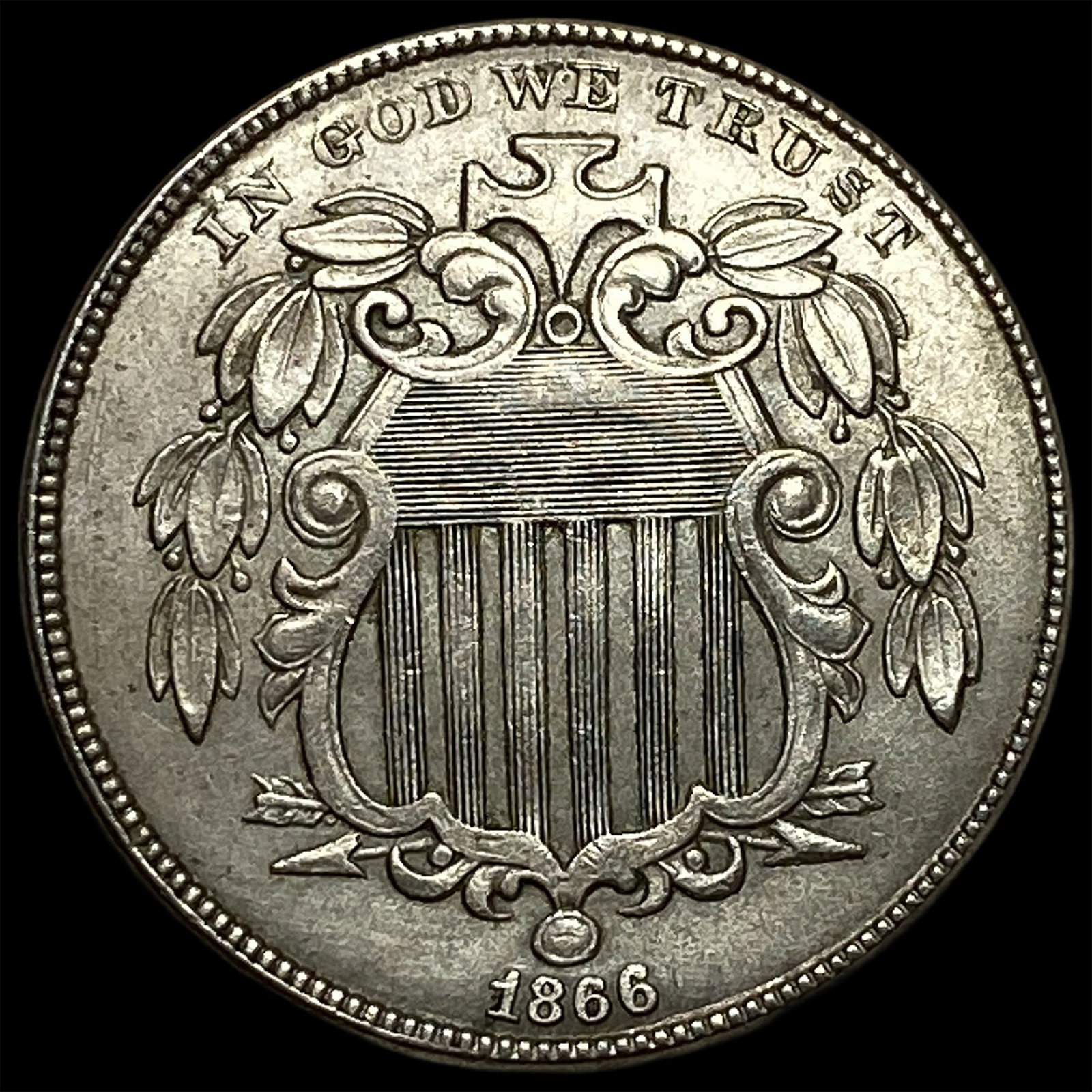 1866 Shield Nickel UNCIRCULATED (1 of 2)