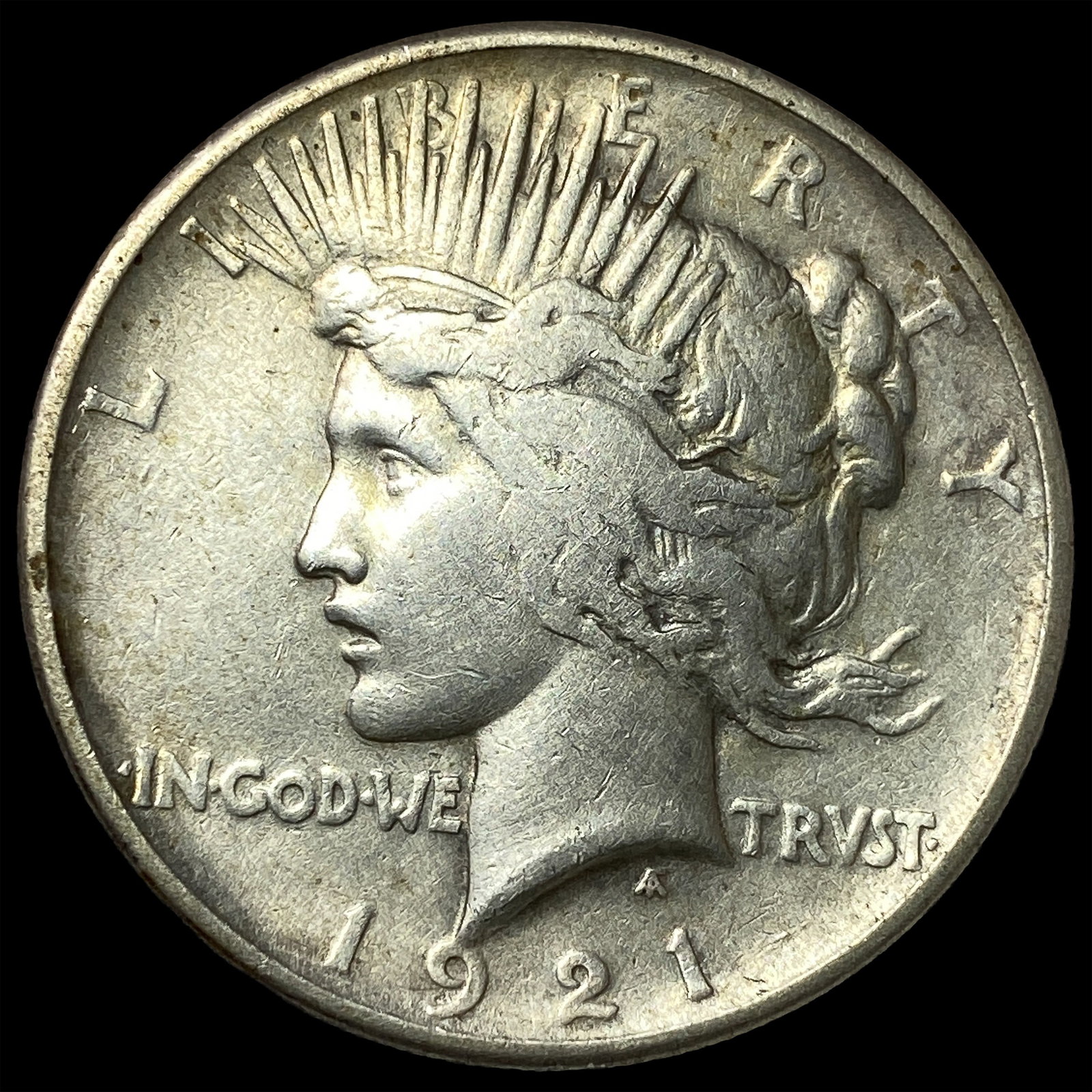 1921 Silver Peace HR Dollar NEARLY UNCIRCULATED (1 of 2)