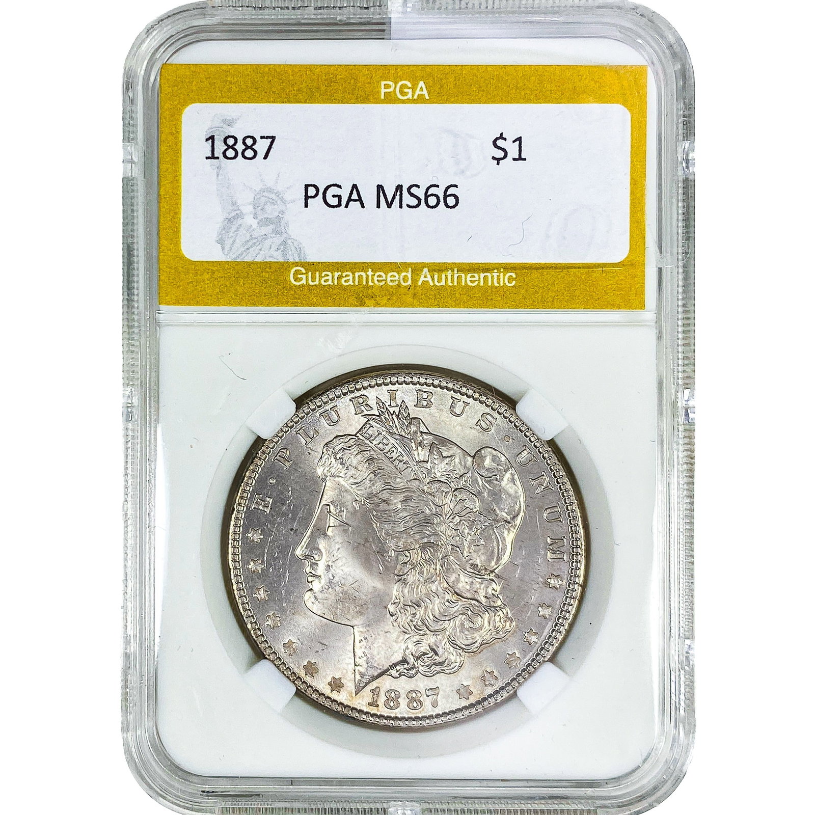 1887 Morgan Silver Dollar PGA MS66: 1887 Morgan Silver Dollar PGA MS66
