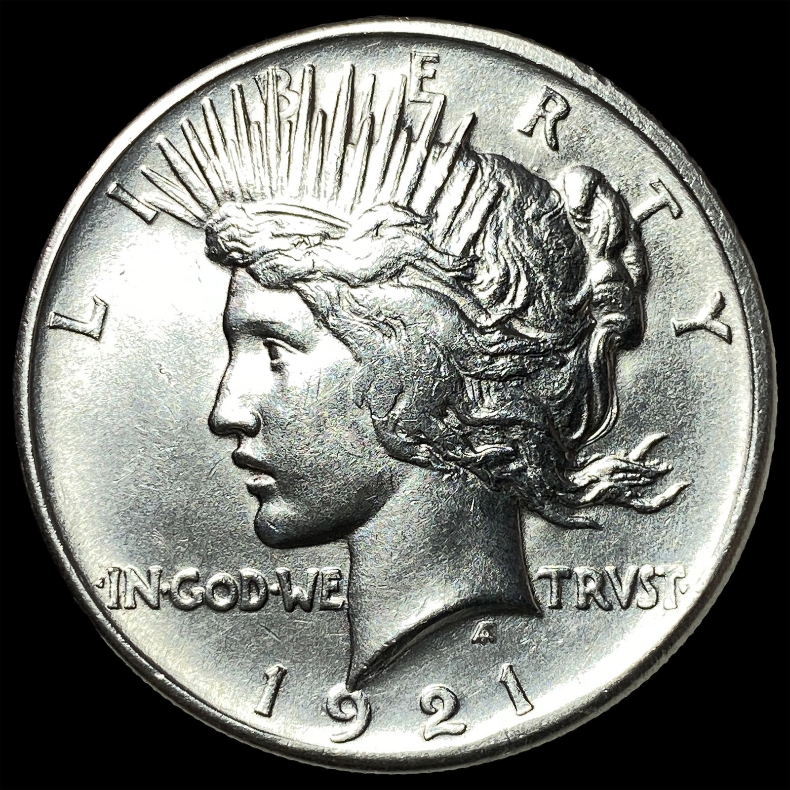 1921 Silver Peace HR Dollar CHOICE BU (1 of 2)