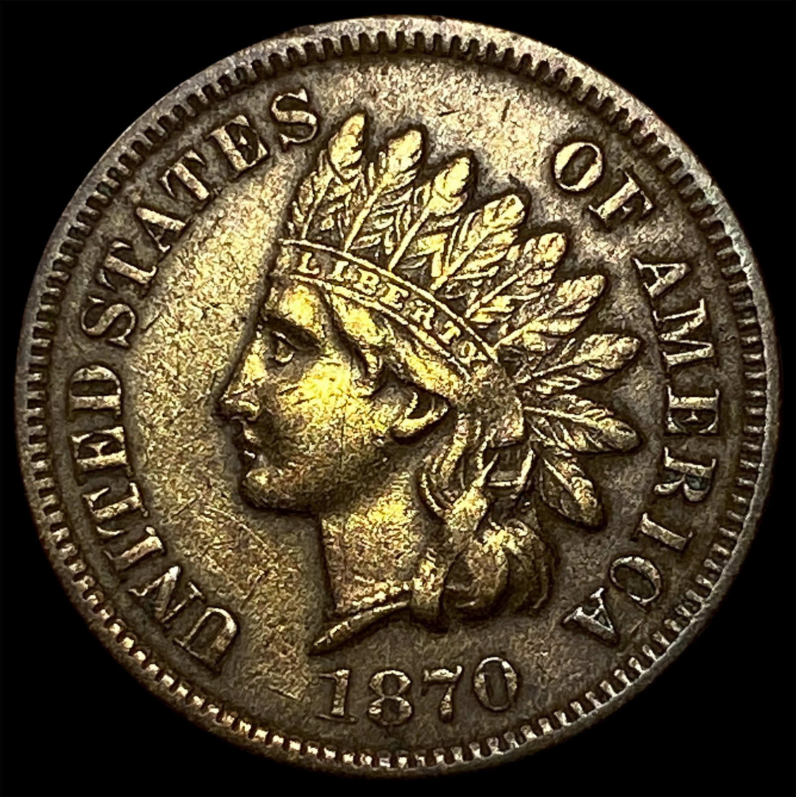 1870 Indian Head Cent CLOSELY UNCIRCULATED (1 of 2)