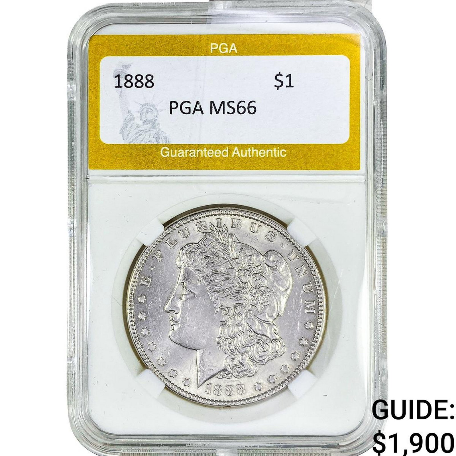 1888 Morgan Silver Dollar PGA MS66: 1888 Morgan Silver Dollar PGA MS66