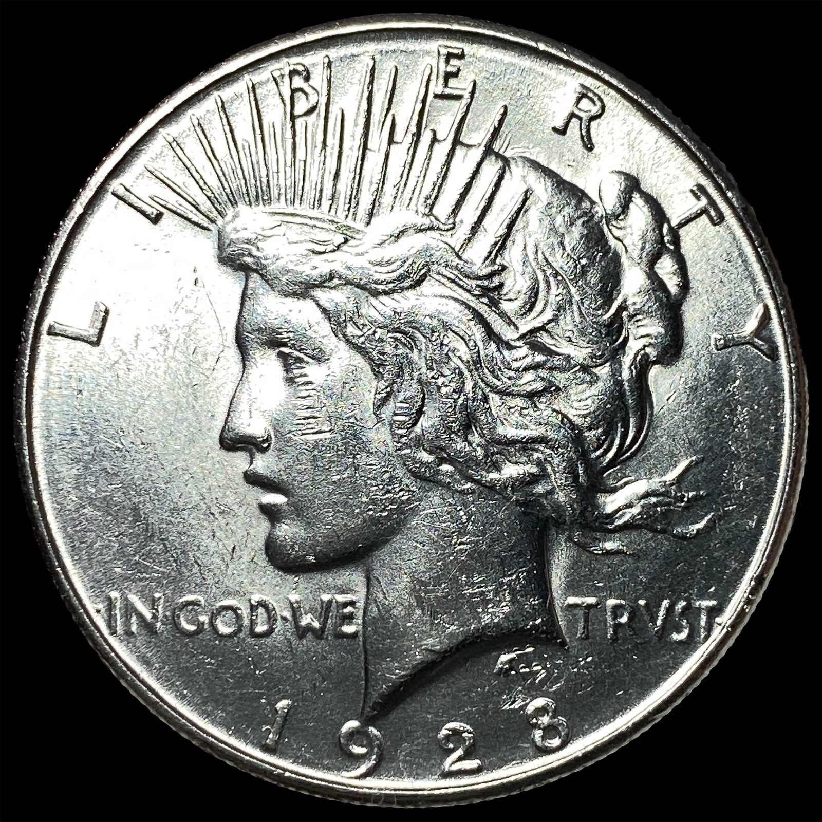 1928-S Silver Peace Dollar CHOICE BU: 1928-S Silver Peace Dollar CHOICE BU