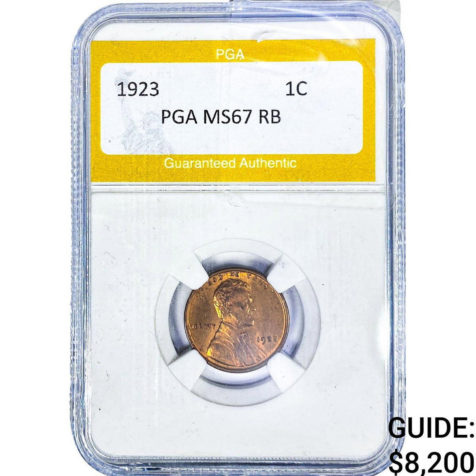 1923 Wheat Cent PGA MS67RB: 1923 Wheat Cent PGA MS67RB