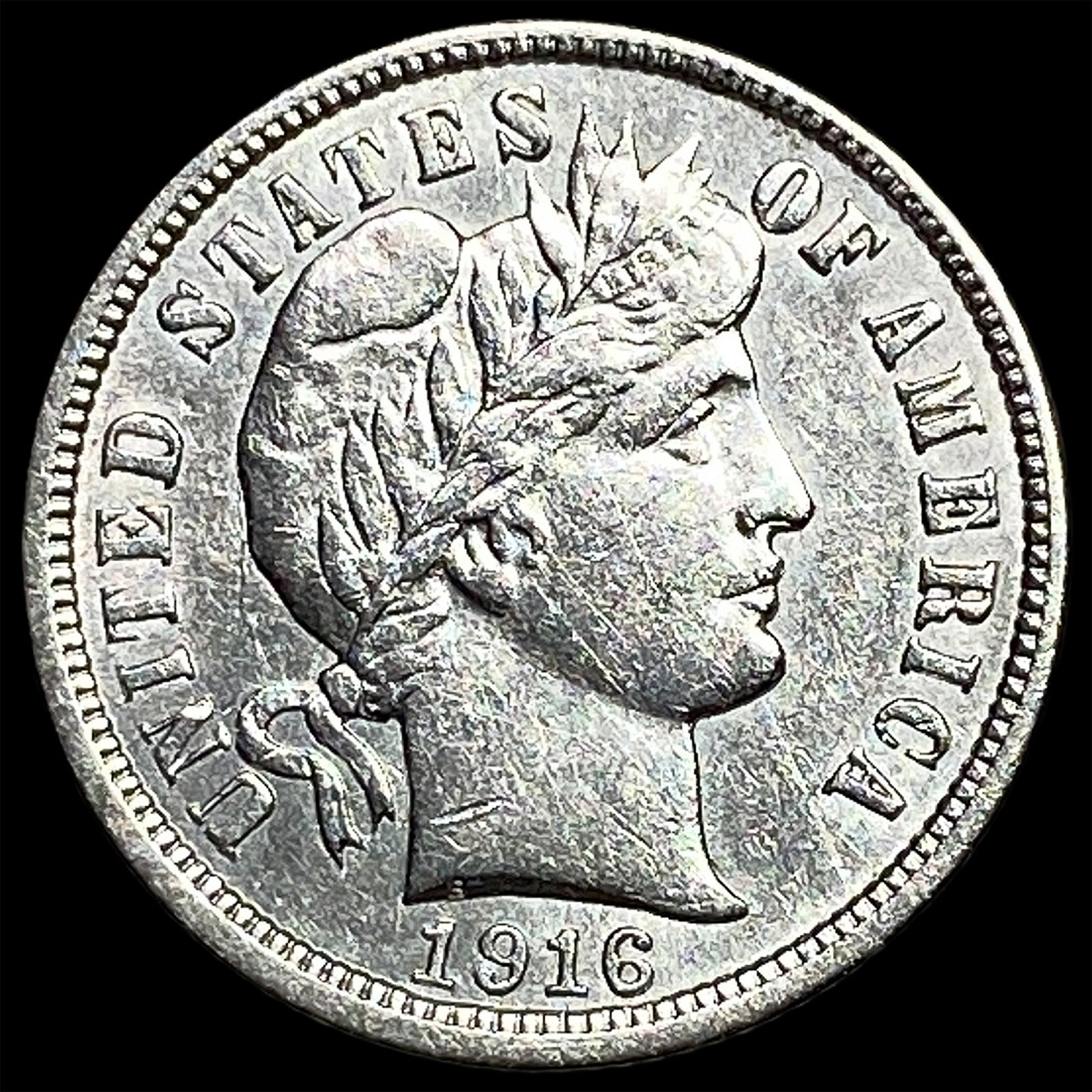1916 Barber Dime CLOSELY UNCIRCULATED: 1916 Barber Dime CLOSELY UNCIRCULATED