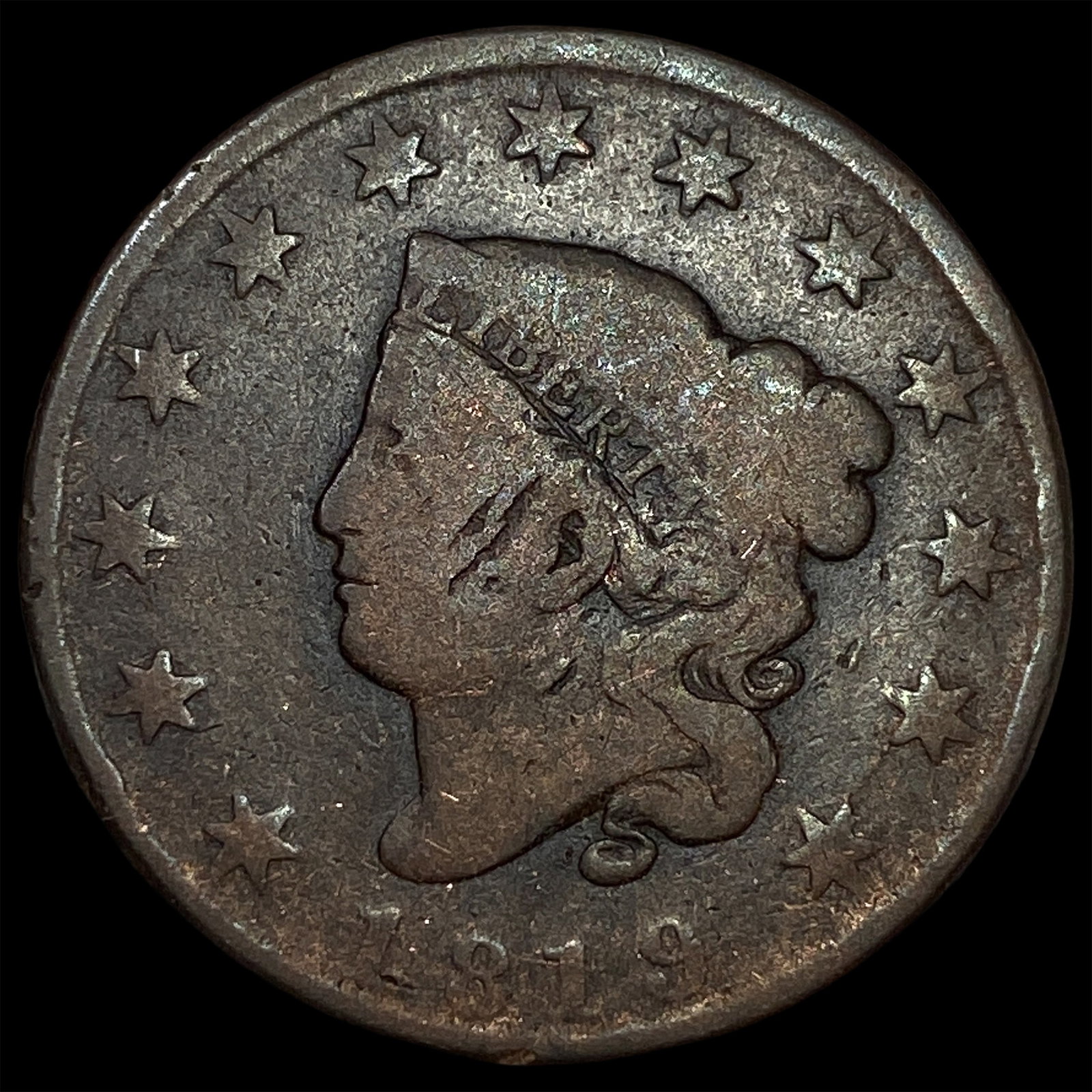 1819 Large Cent NICELY CIRCULATED: 1819 Large Cent NICELY CIRCULATED
