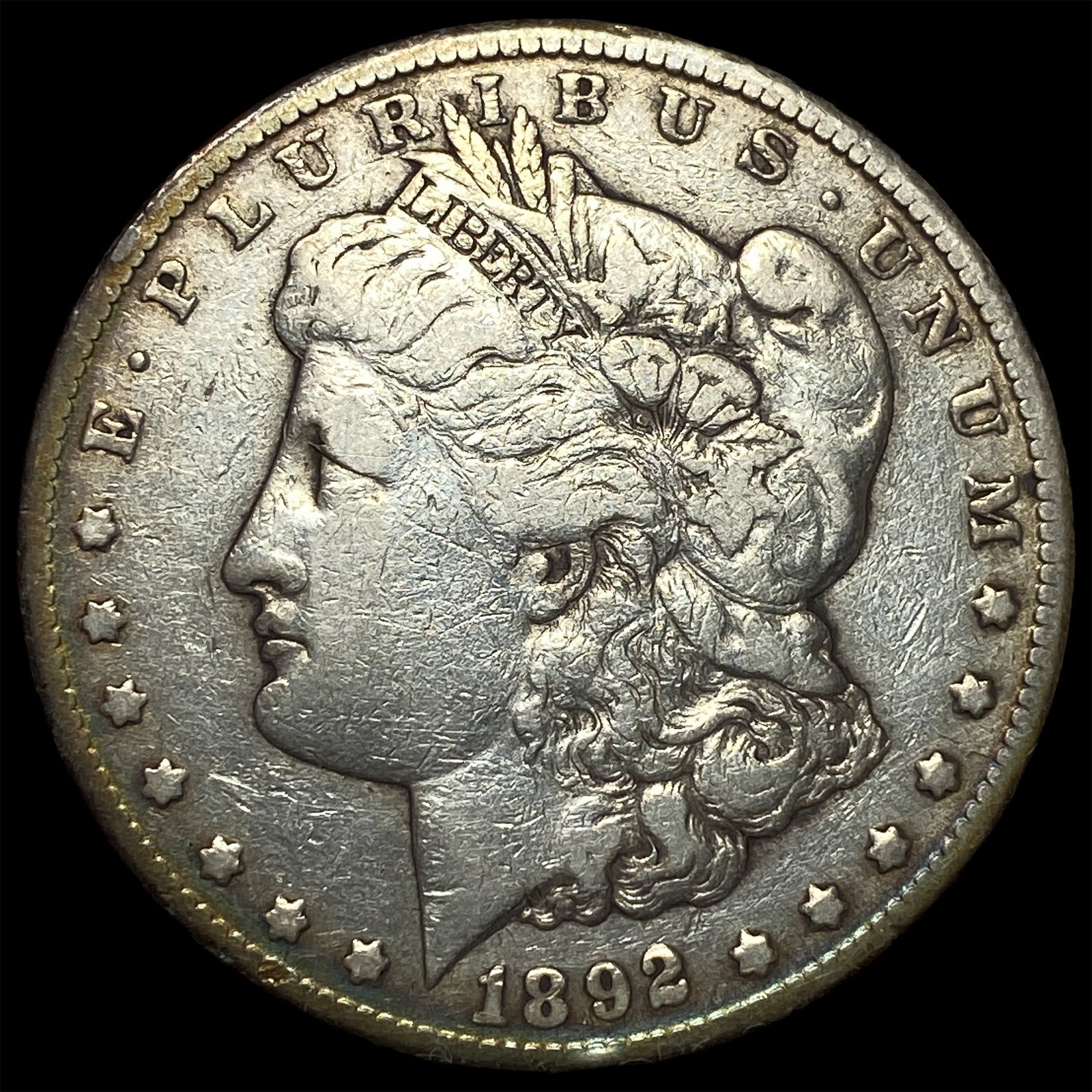 1892-CC Silver Morgan Dollar NEARLY UNCIRCULATED: 1892-CC Silver Morgan Dollar NEARLY UNCIRCULATED