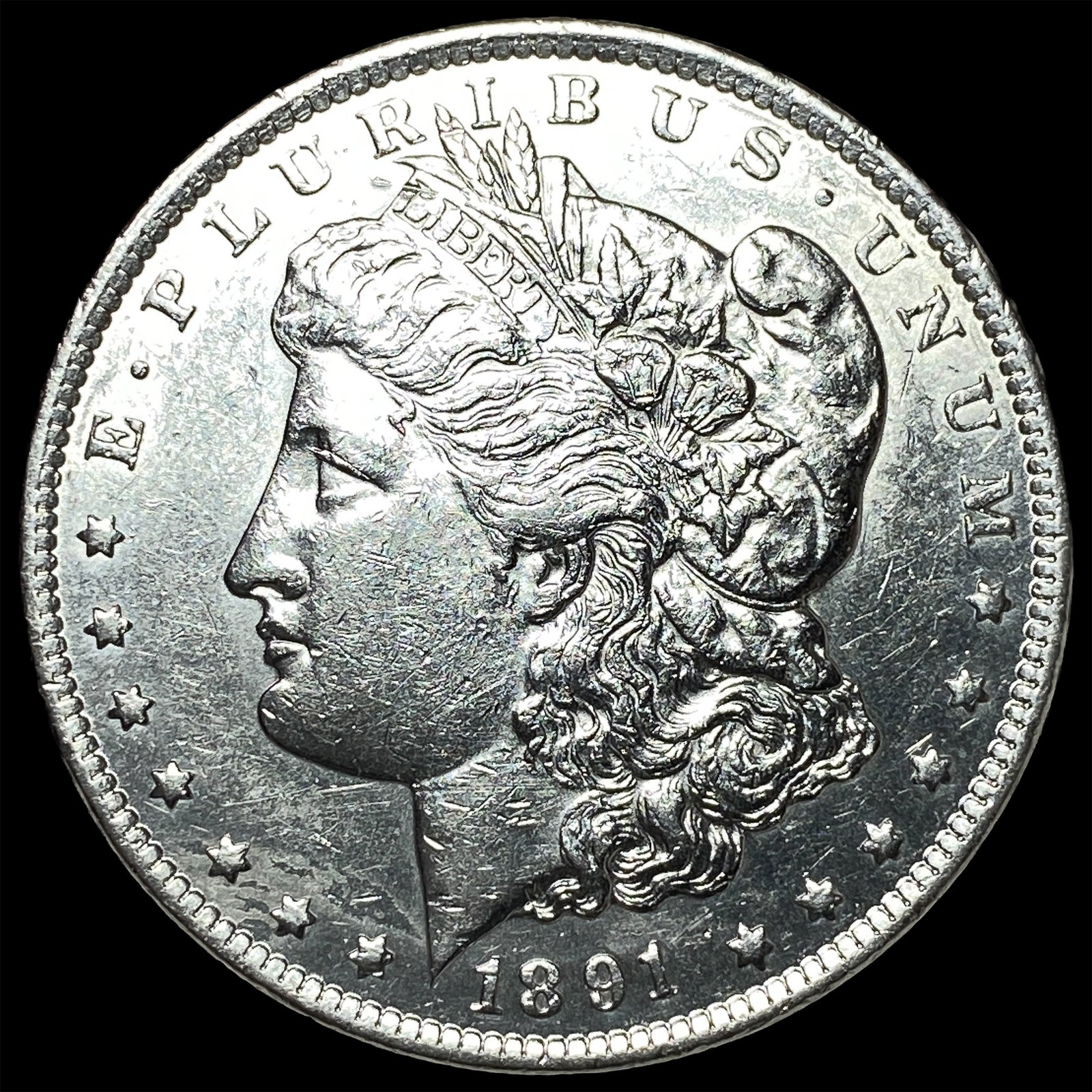1891-CC Spitting Eagle Silver Morgan Dollar CHOICE BU: 1891-CC Spitting Eagle Silver Morgan Dollar CHOICE BU